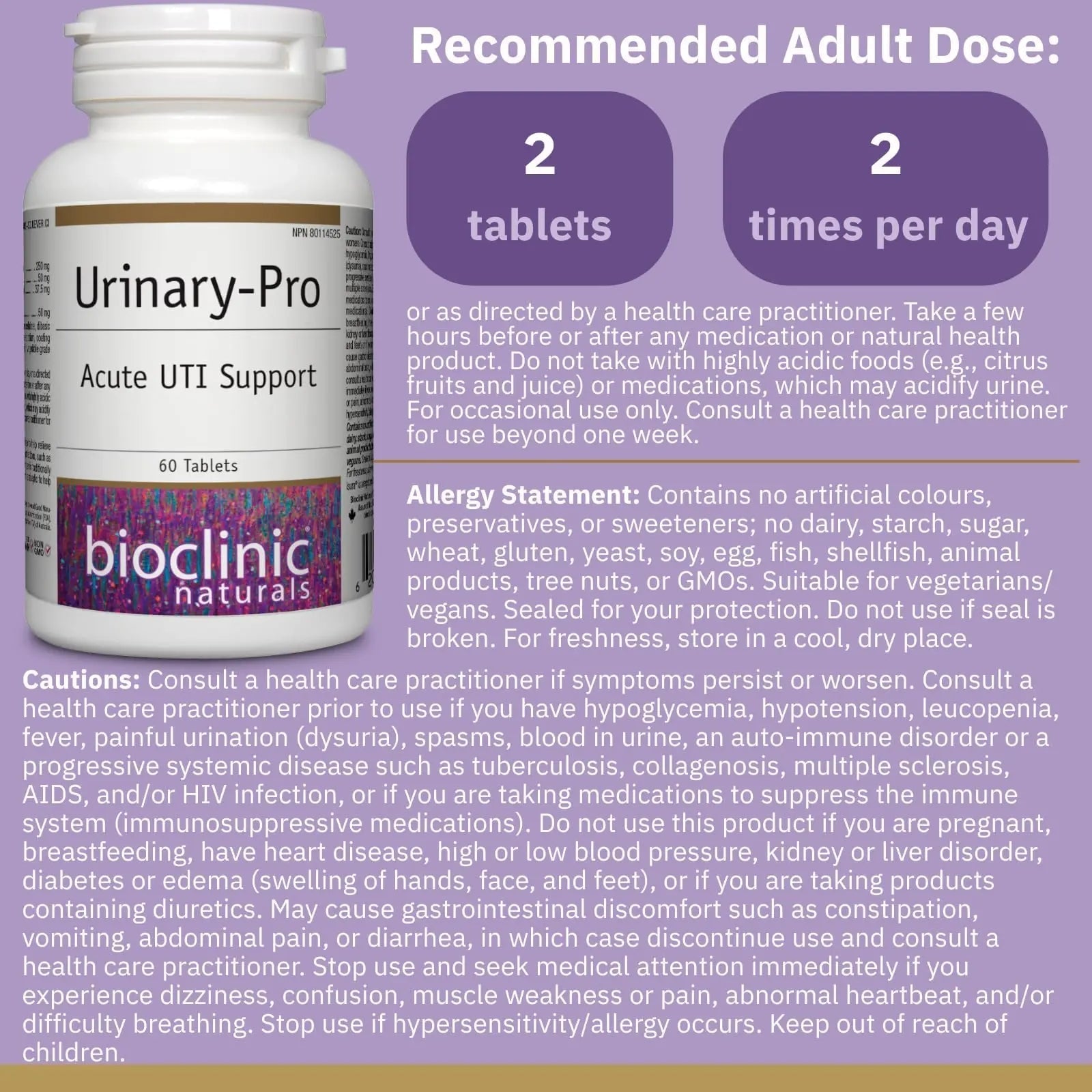 Bioclinic Naturals Urinary-Pro 60 Tablets Bioclinic Naturals uk supplements