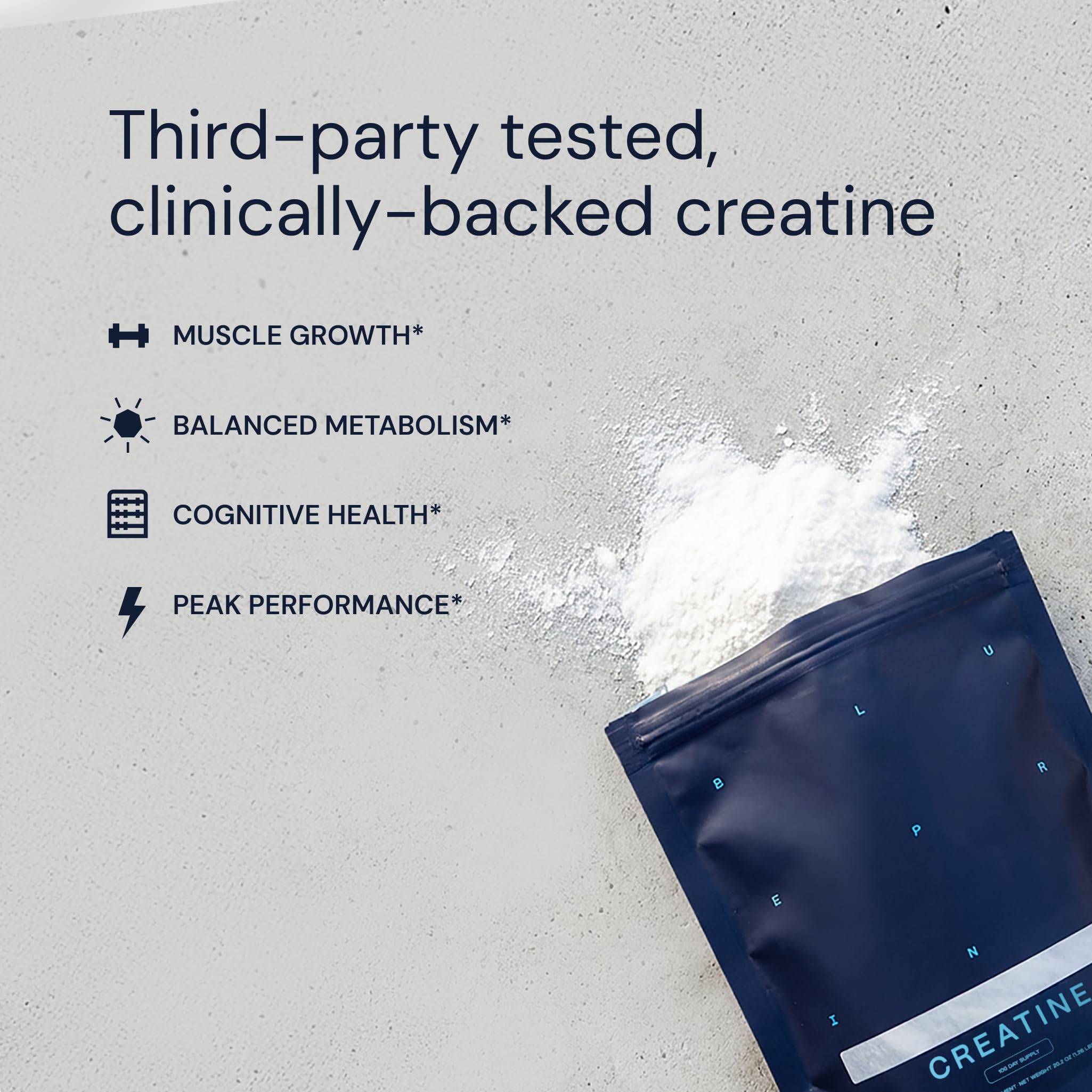 Blueprint Bryan Johnson Creatine Monohydrate Powder – Amino Acid Powder - Supplement Supports Muscle Growth, Recovery, Strength & Focus – Unflavored Creatine for Women & Men – 5g Dose – 100 Servings Blueprint Bryan Johnson uk supplements