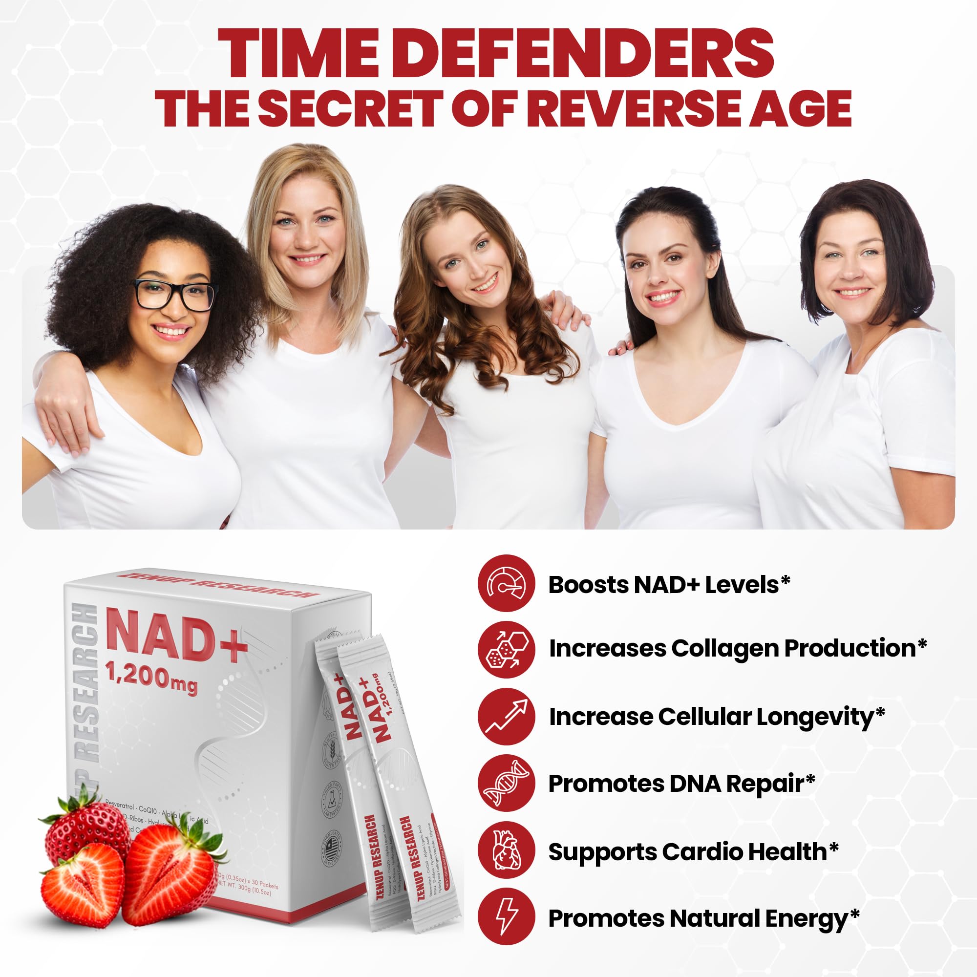 ZenUP Liquid NAD, Extra Strength 1,200mg NAD+ Supplement with CoQ10, Resveratrol, D-Ribose & PQQ for Men & Women, Natural NAD+ Stick for Anti-Aging, Energy, Focus - 30 Packets ZenUP uk supplements