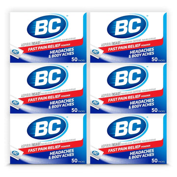 BC Powder Original Strength Pain Reliever, 50 Powder Sticks, 50 Count(Pack of 6) BC uk supplements