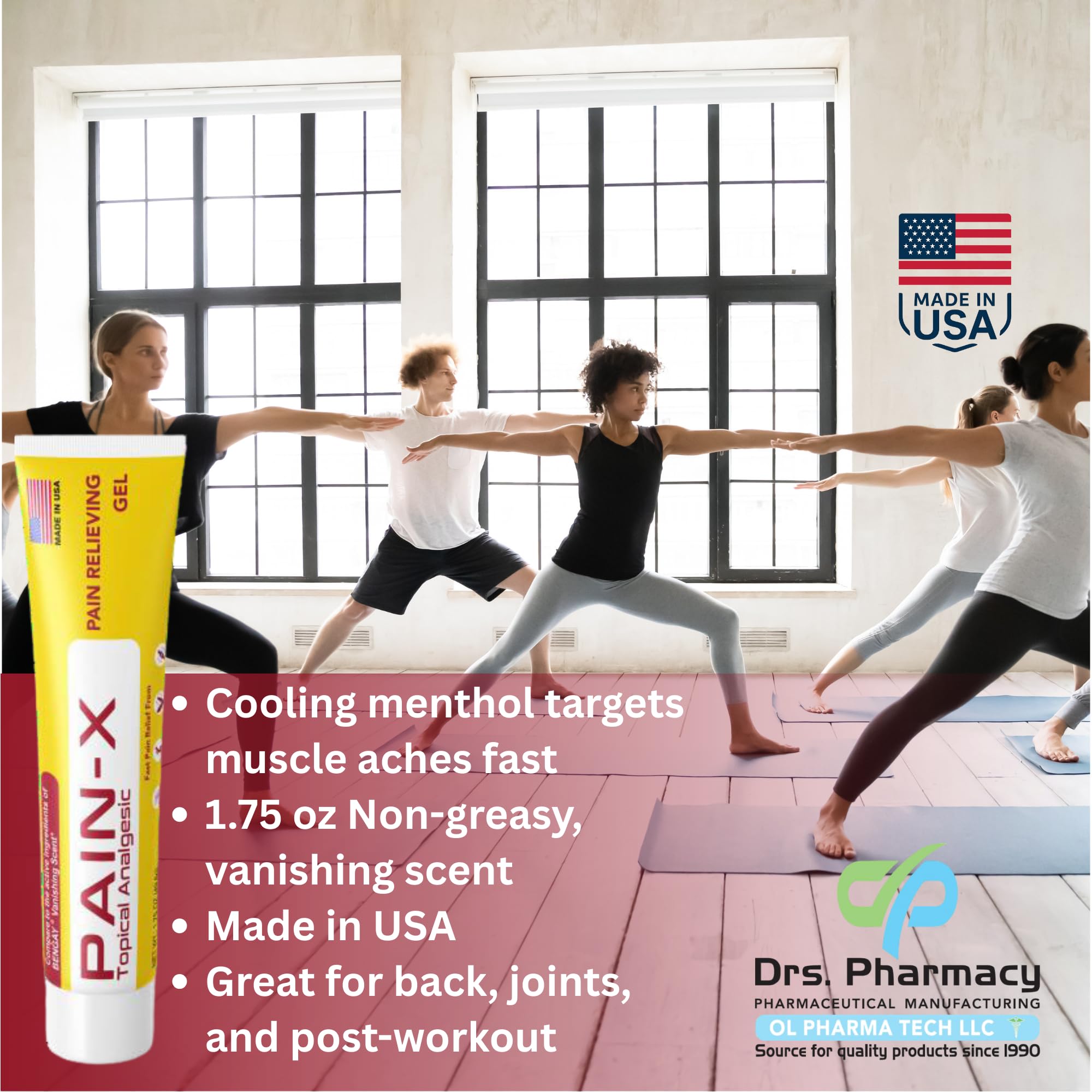 Drs. Pharmacy Pain-X Menthol Cream – Targeted Muscle & Joint Relief – 1.75 oz, Made in USA Drs. Pharmacy uk supplements