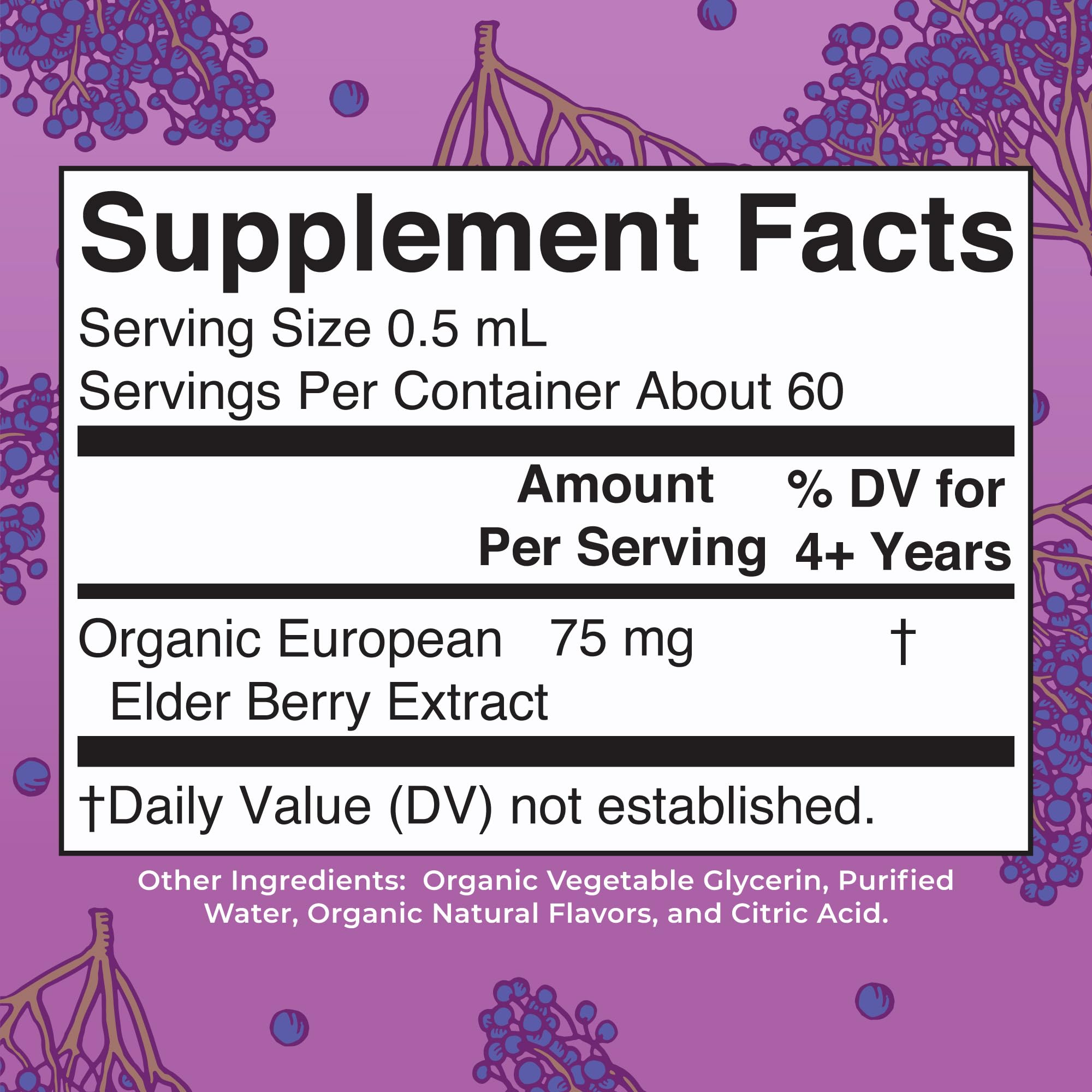 MaryRuth Organics USDA Organic Elderberry Liquid Drops for Kids | Vegan Elderberry Extract Organic Glycerin | Immune Support Supplement | Overall Health | Formulated for Ages 4-13 | 1oz MARYRUTH'S uk supplements
