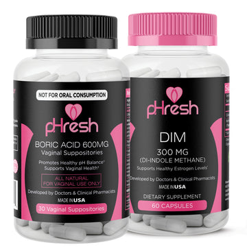 pHresh Boric Acid Suppositories and DIM Supplement ACE NUTRITION uk supplements
