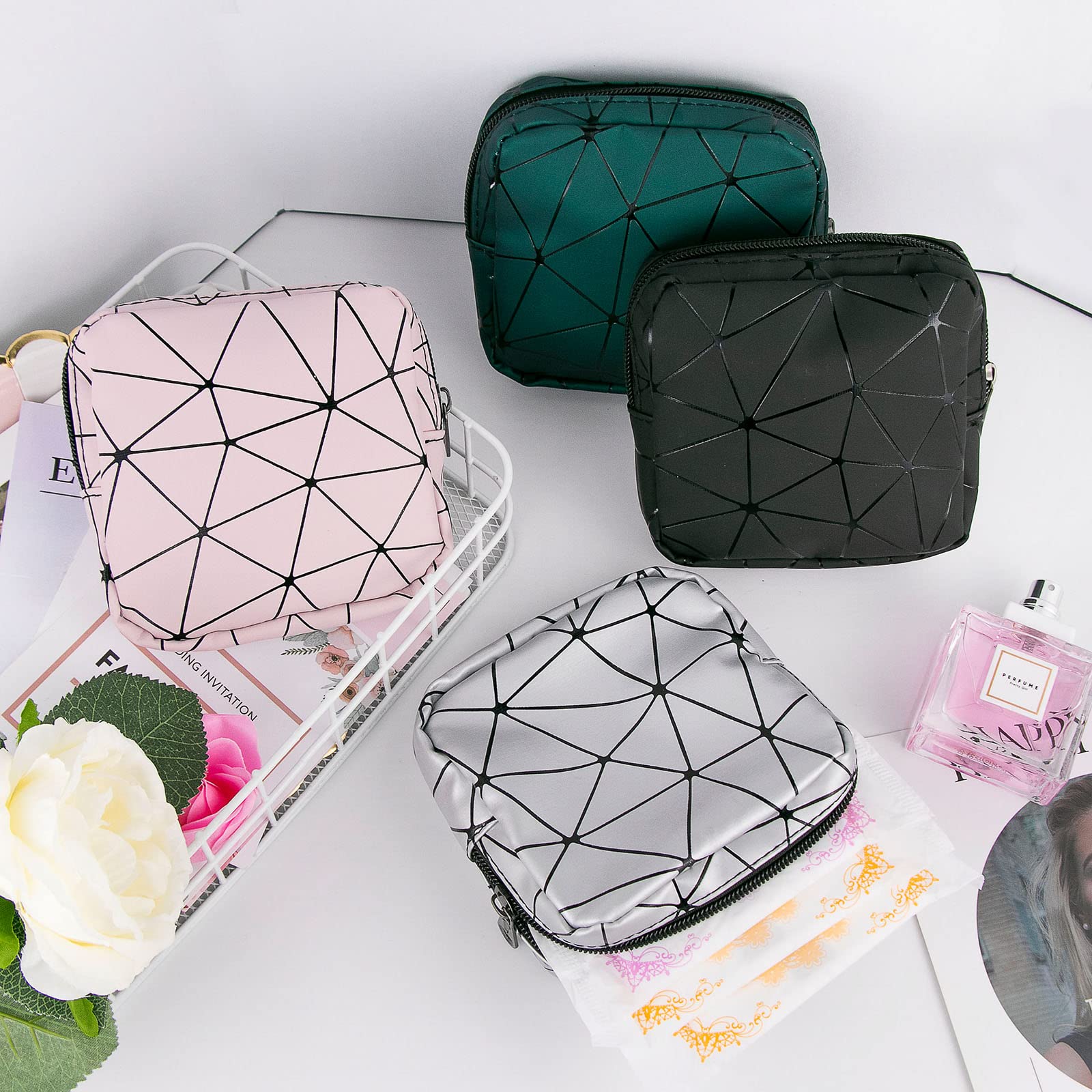 Sanitary Napkin Storage Bags 4PCS Menstrual Cup Pouches Nursing Pad Holder Tampon Bags Bisanzoya uk supplements