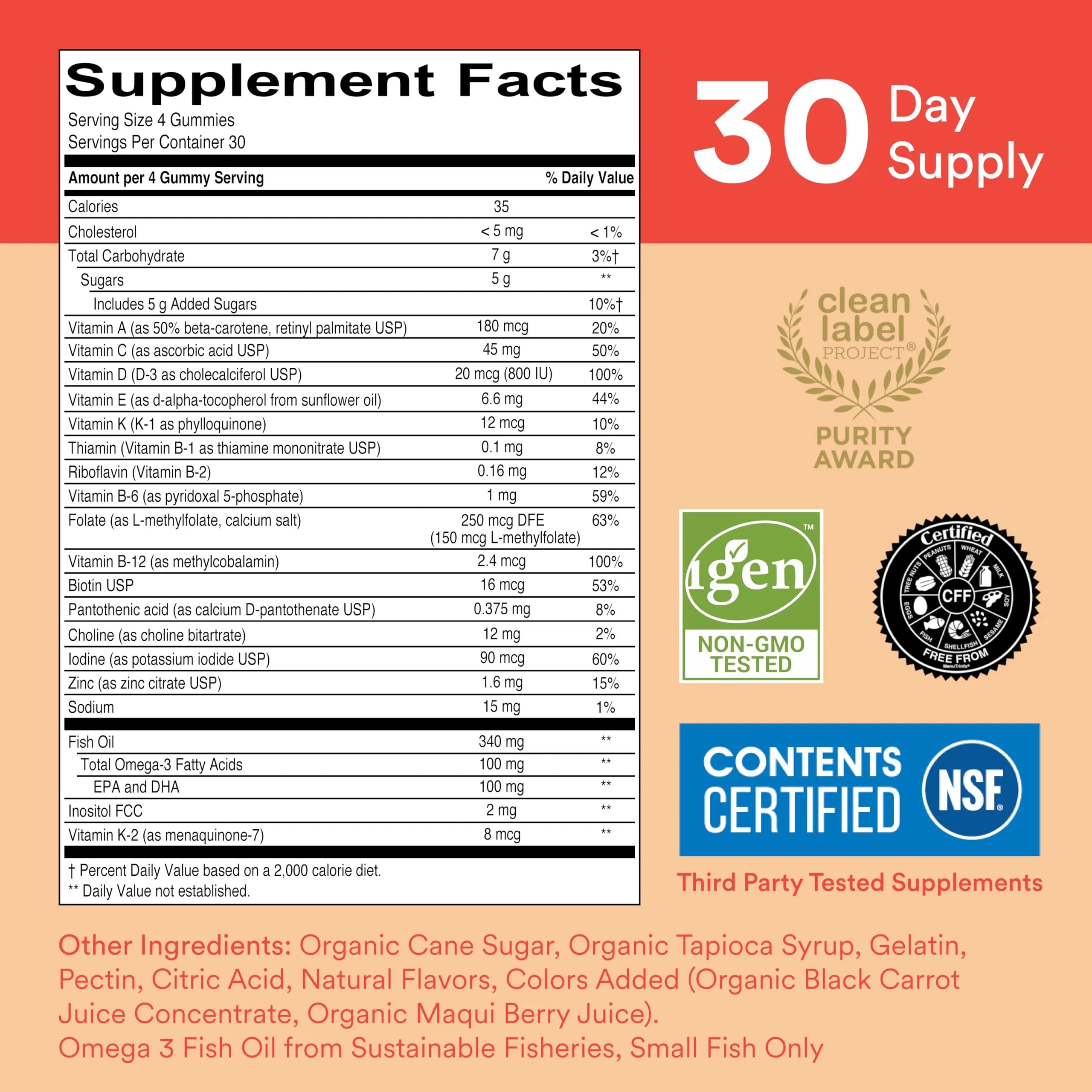 SmartyPants Kids Multivitamin Gummies: Omega 3 Fish Oil (EPA/DHA), Vitamin D3, C, Vitamin B12, B6, A, K & Zinc for Immune Support SmartyPants uk supplements