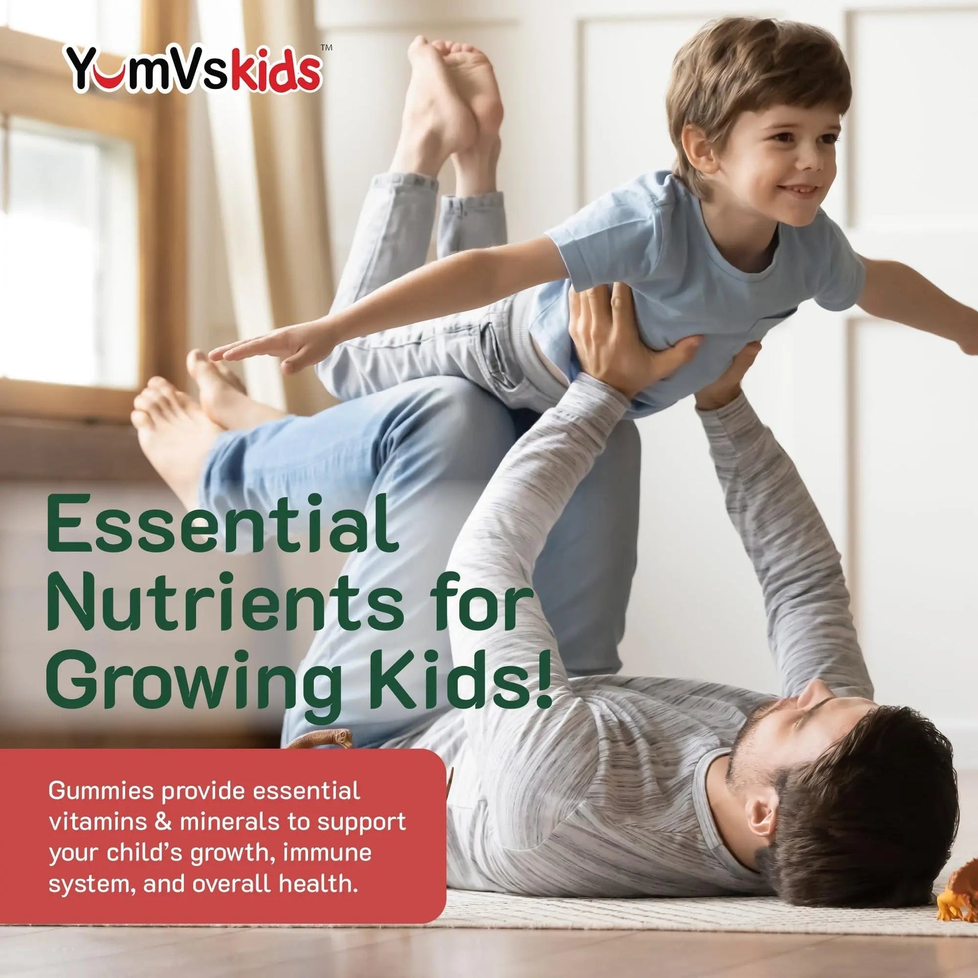 YumVs Kids Multivitamin Gummies - Fruit Flavored Chewable Children's Multivitamin - Kids Vitamins Multivitamin Gummy with 12 Minerals & Vitamins A C D3 E B6 B12 YUM-V'S uk supplements