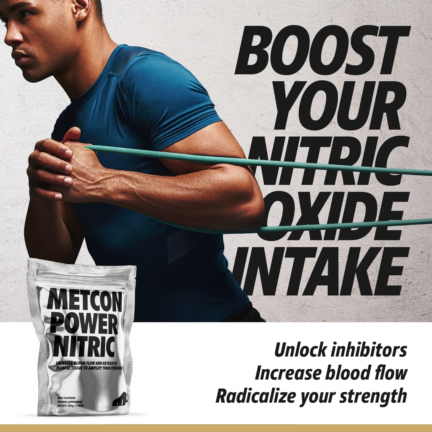 MetCon Power Pre-Pump Nitric Oxide Booster - Pre-Workout Supplement - Increase Blood MetCon uk supplements