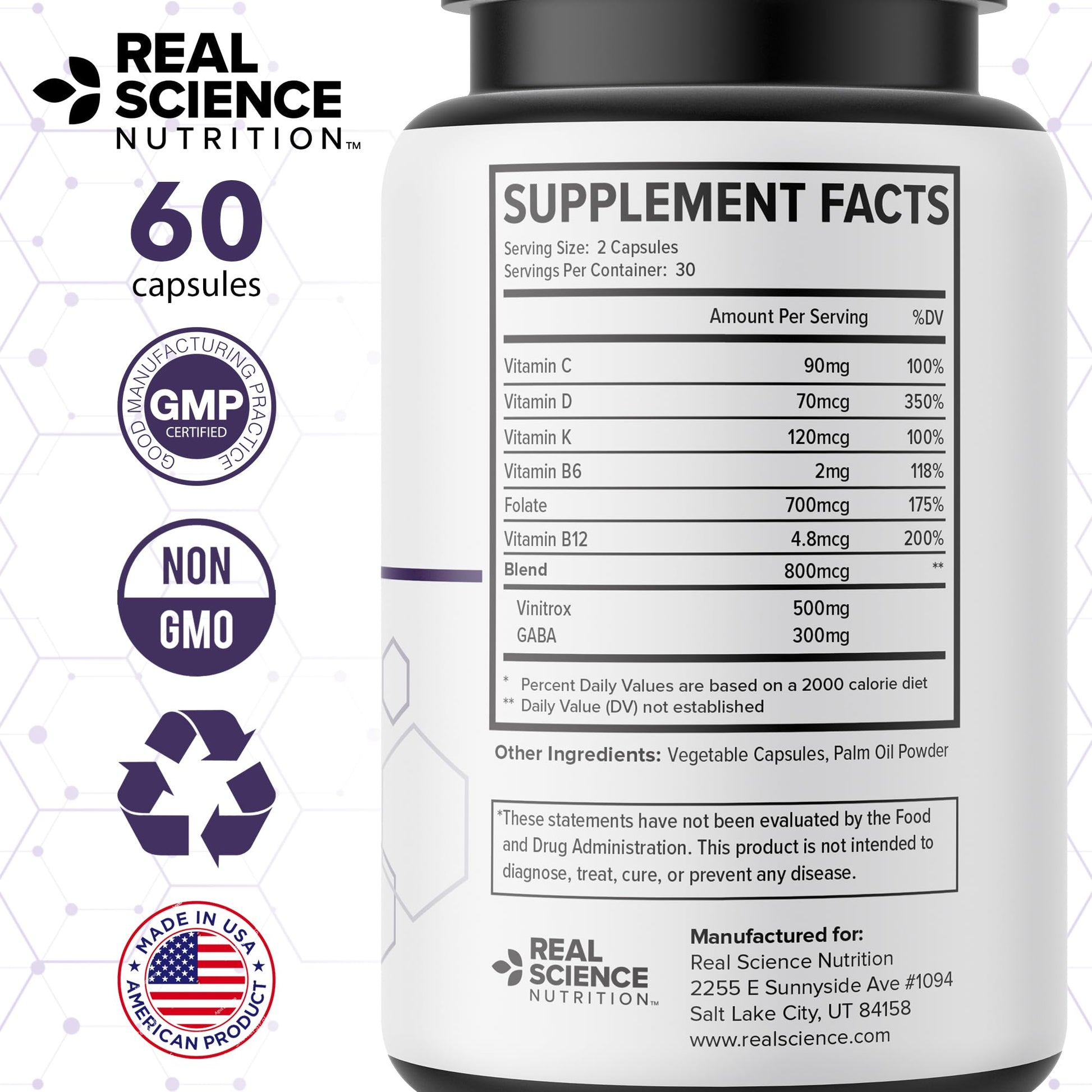 Real Science LegEase Miracle – All Natural Restless Legs Syndrome Relief & Leg Cramp Supplement with Vitamins C, D, K, B6, B12 + Nitric Oxide Support – Sleep & Circulation Aid – Made in USA, 60 Caps Real Science Nutrition uk supplements