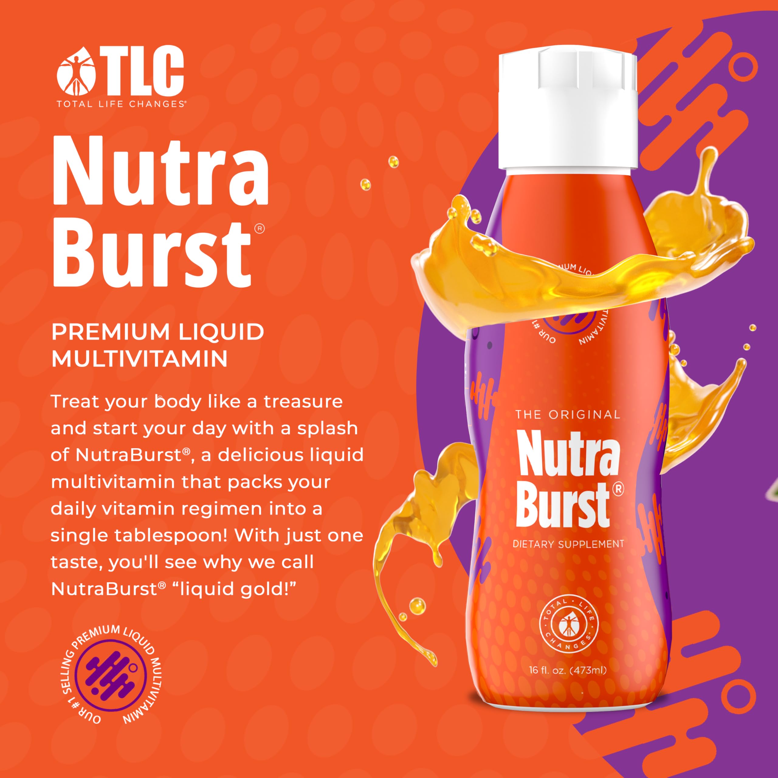 NutraBurst - Liquid Multivitamin, Daily Nutritional Support, Packed with Essential Vitamins and Minerals, 16 fl. oz NUTRA BURST uk supplements