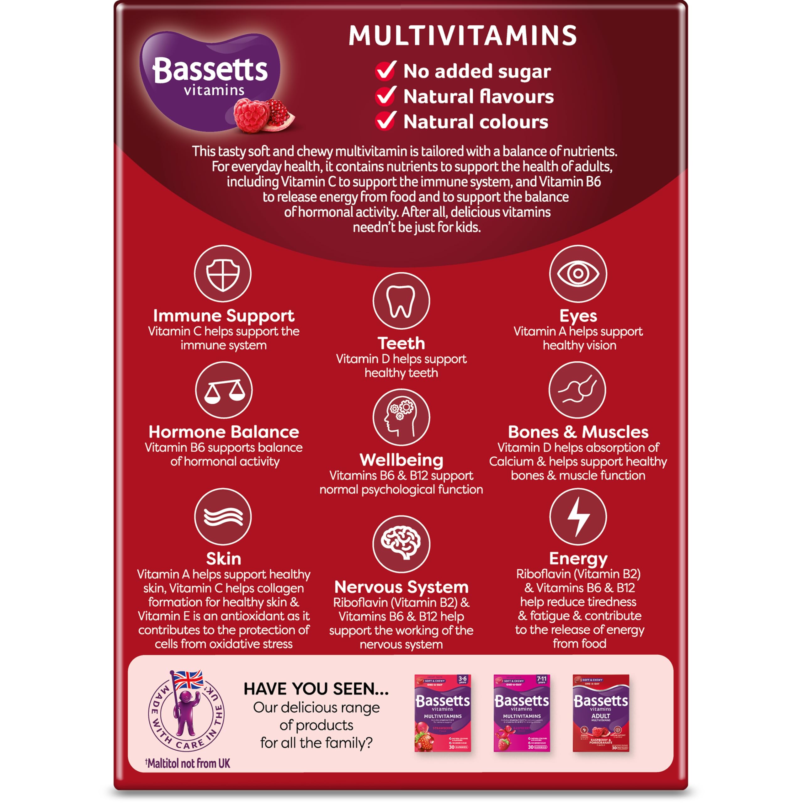 Bassetts Vitamins Adults Multivitamins, 60 Pastilles Bassetts Vitamins uk supplements