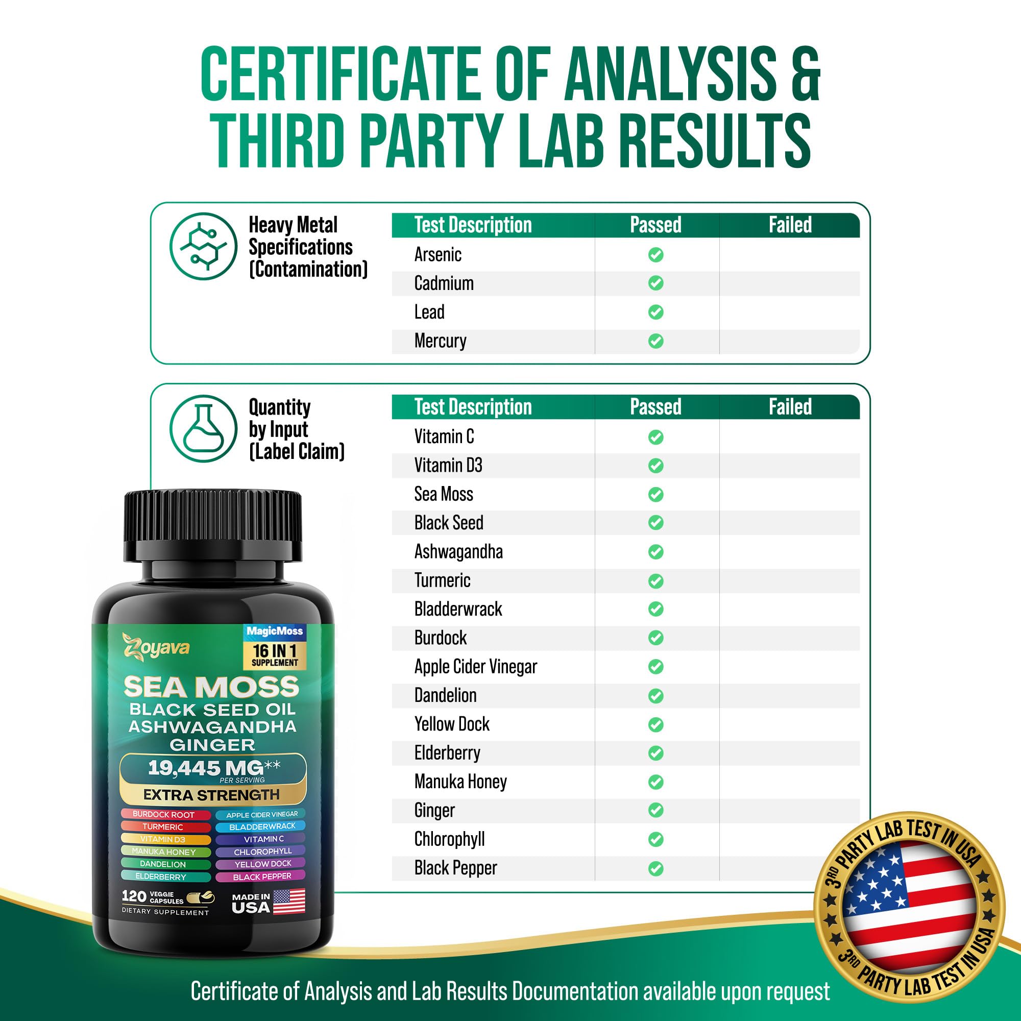 Zoyava Sea Moss 7000mg Black Seed Oil 4000mg Ashwagandha 2000mg Turmeric Zoyava uk supplements