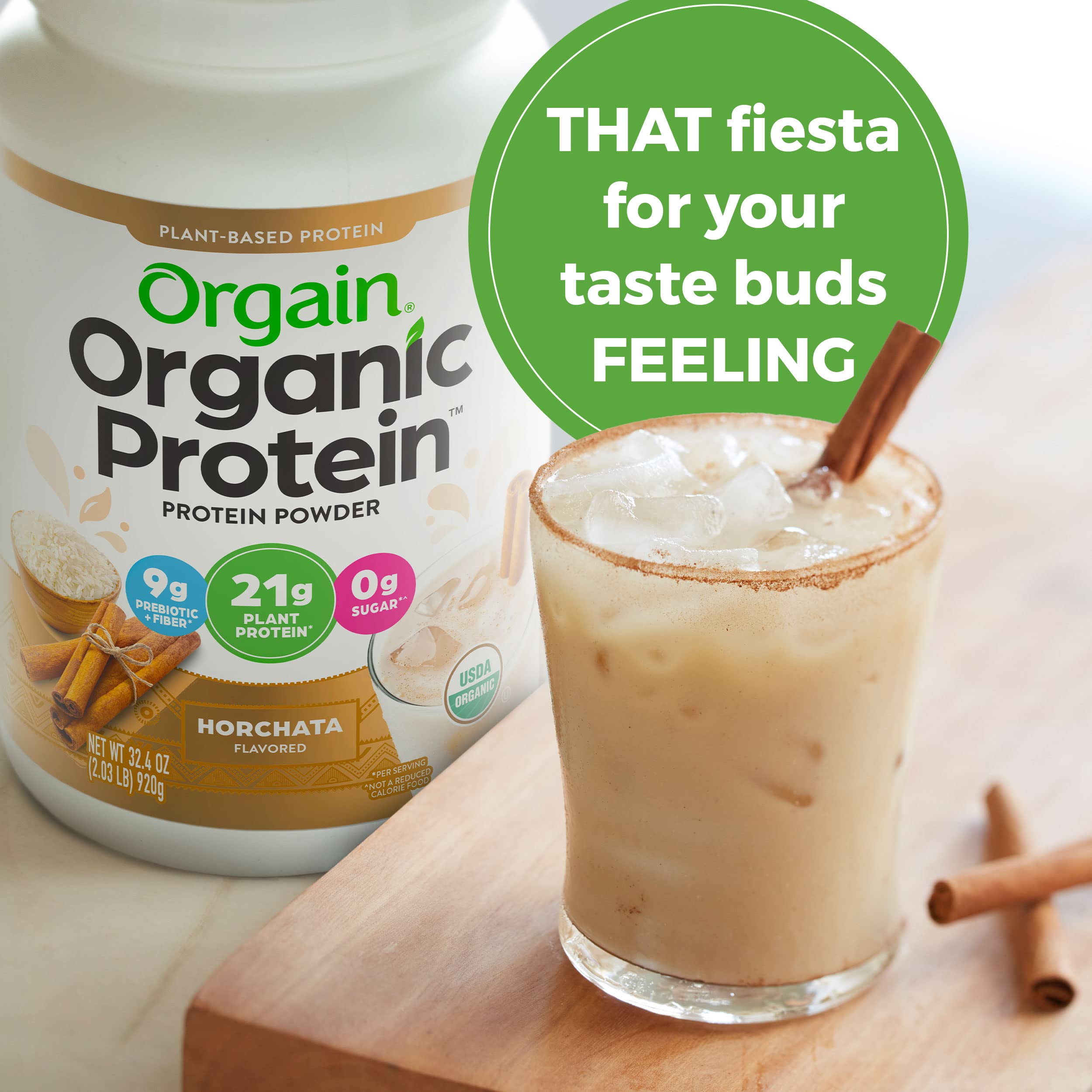 Orgain Organic Vegan Protein Powder, Horchata - 21g of Plant Based Protein, Low Net Orgain uk supplements