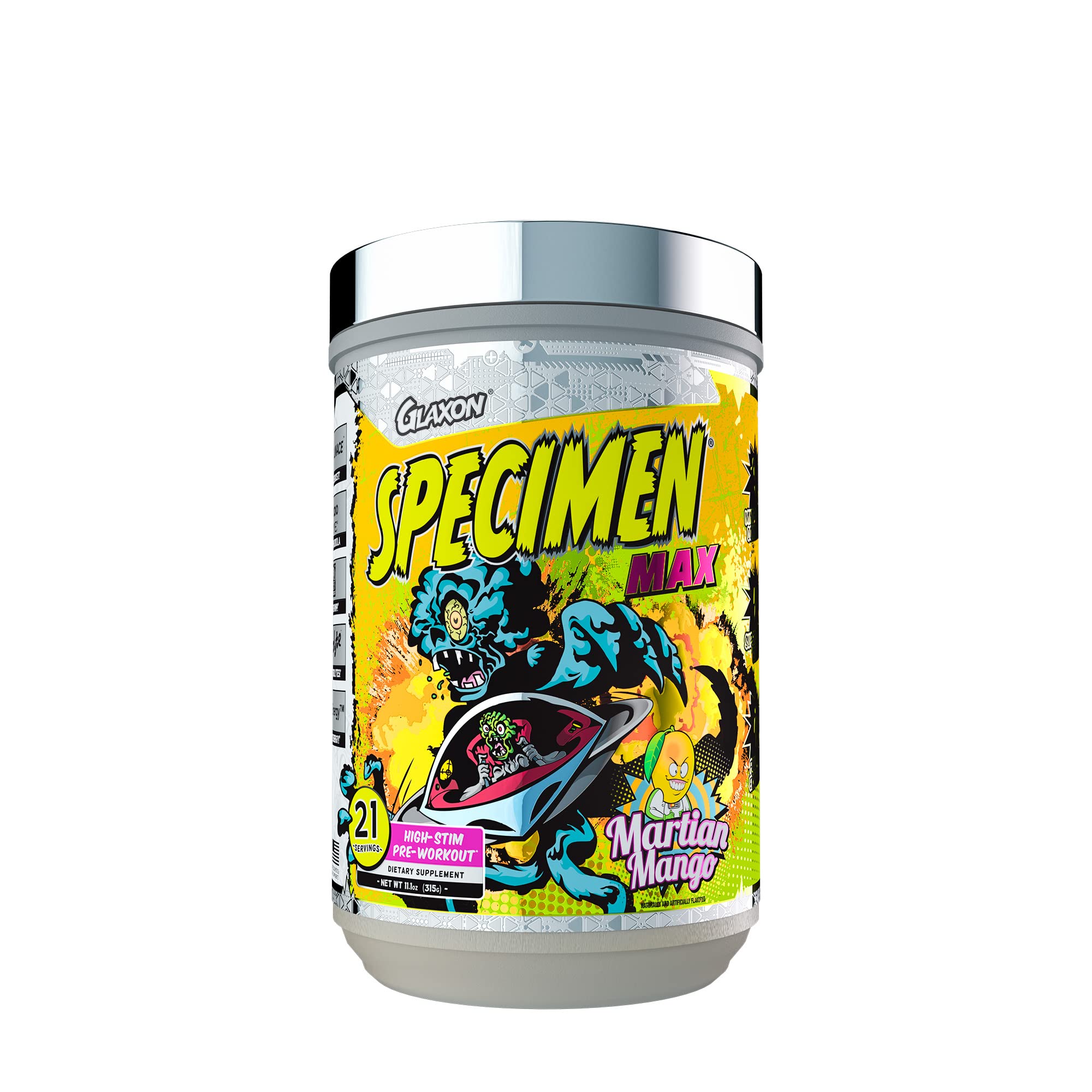 Glaxon Specimen Max High Stim Pre-Workout | 400mg Caffeine + 3200mg Beta Alanine Glaxon uk supplements
