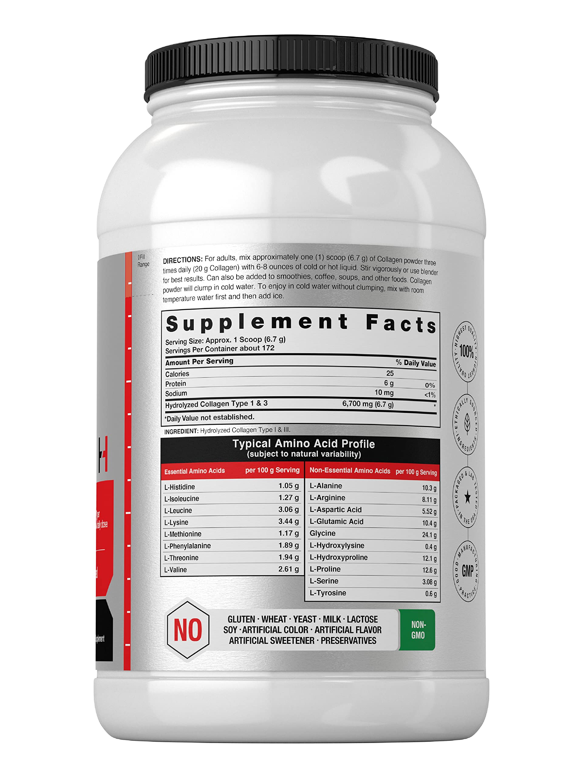 Collagen Peptides Powder 40 oz | Unflavored | Type 1 and 3 | Hydrolyzed Protein Collagen Horbäach uk supplements