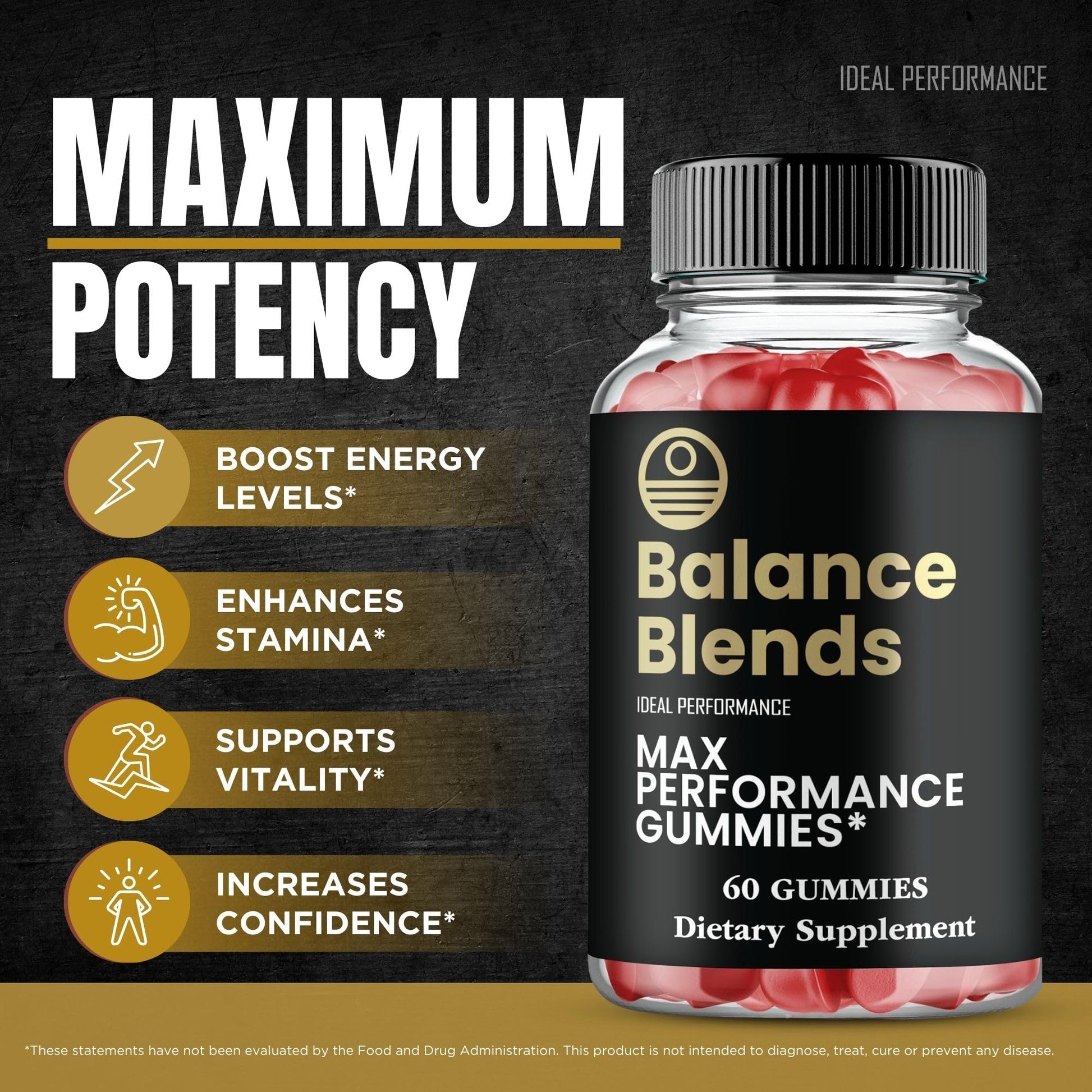 Balance Blends Gummies, Balance Blends Male Performance Gummies, Maximum Strength, All Natural Supplement for Energy, Stamina & Performance, Advanced Formula BalanceBlends Support Reviews (3 Pack) IDEAL PERFORMANCE uk supplements