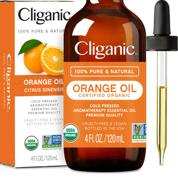 Cliganic USDA Organic Sweet Orange Essential Oil, 4oz - 100% Pure Natural for Aromatherapy Diffuser Cliganic uk supplements