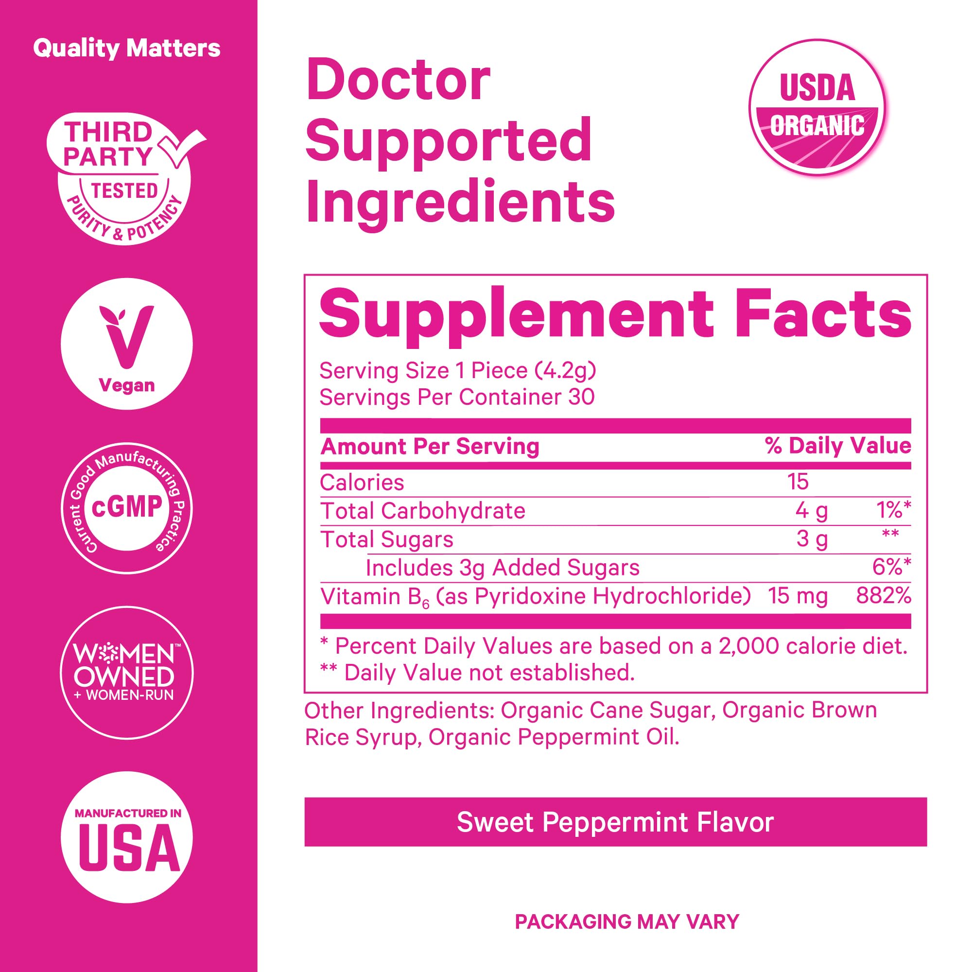 Pink Stork Mood and Stomach Relief Bundle - Magnesium Glycinate and Organic Peppermint Sweets for Morning Sickness and Motion Sickness, Mood Support Pink Stork uk supplements