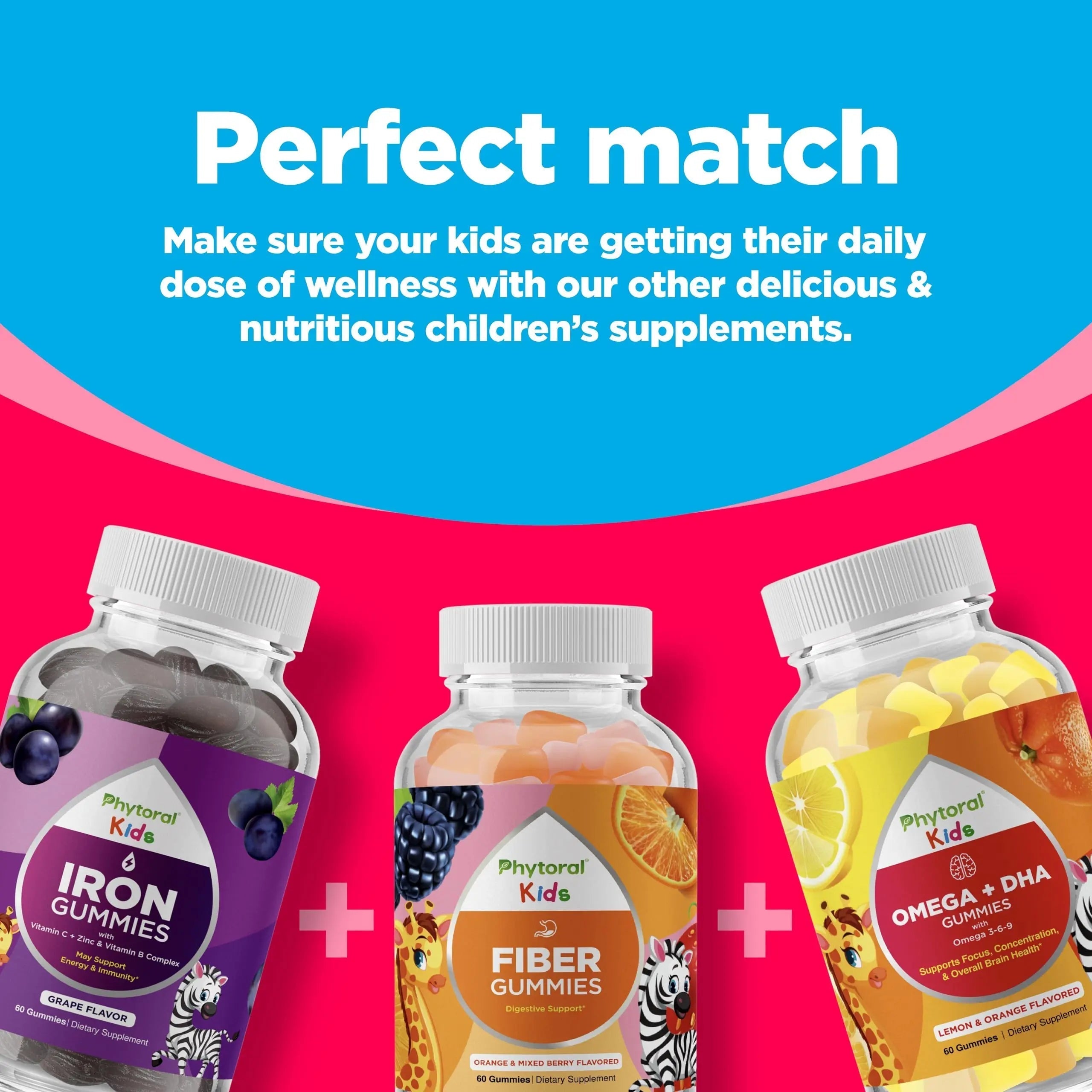 Phytoral Kids Vitamins Gummy Multivitamin Chewable - Kids Gummy Vitamins for Mood Support Natural Energy Boost Phytoral uk supplements
