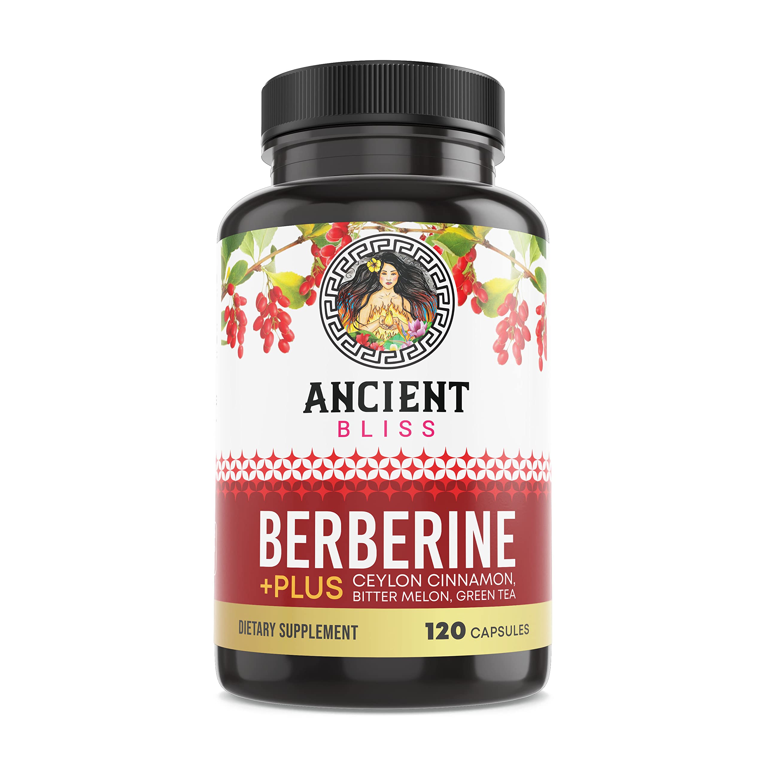 Ancient Bliss Berberine HCL 1200mg with Ceylon Cinnamon, Bitter Melon, and Green Tea Ancient Bliss uk supplements