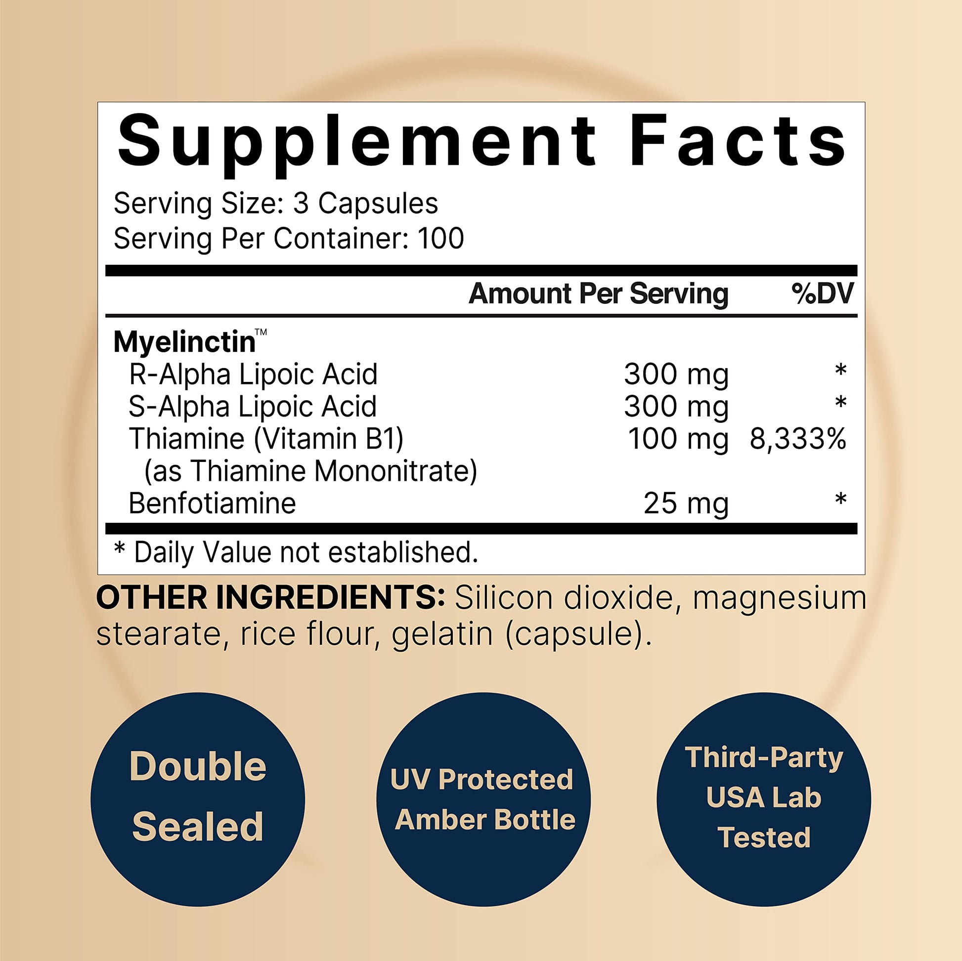 NatureBell Alpha Lipoic Acid 600mg Per Serving | 300 Capsules - with Vitamin B1 NatureBell uk supplements