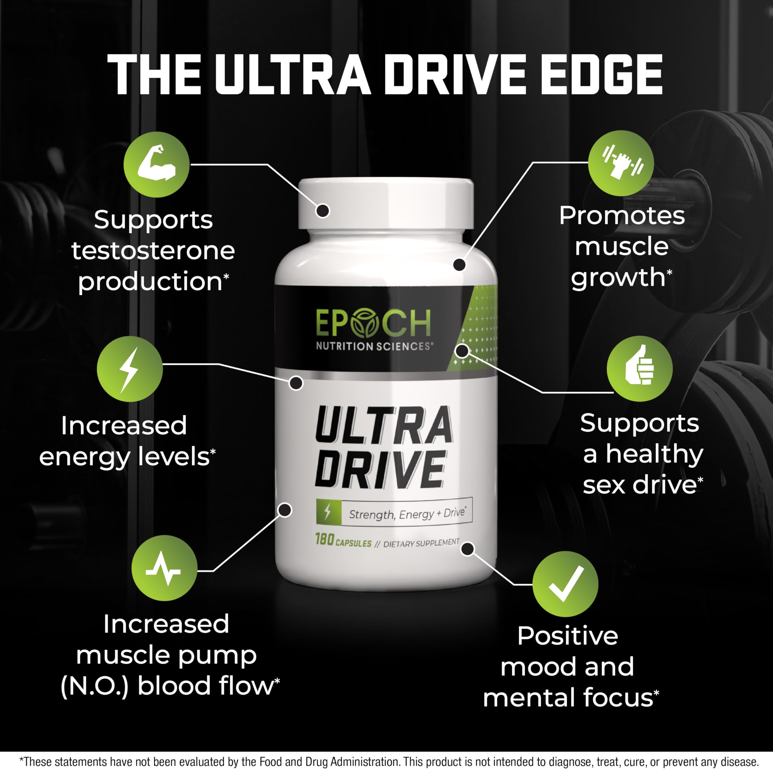 Epoch Nutrition | Ultra Drive – Advanced Performance Formula | Supports Energy, Endurance, and Healthy Circulation | with Tongkat Ali, Icariin & Nitric Oxide Support Epoch Nutrition Sciences uk supplements