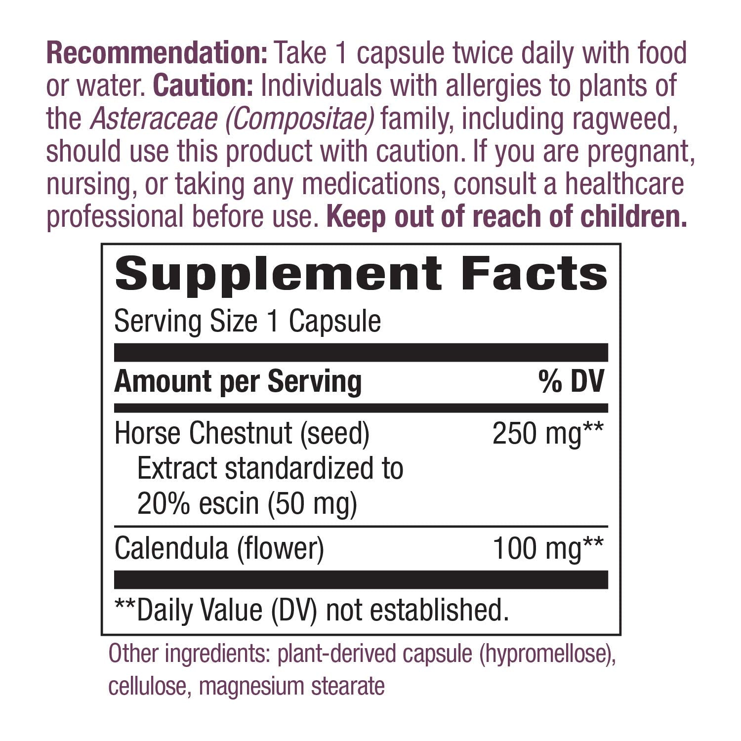 Nature's Way Standardized Horse Chestnut, Premium Extract for Healthy Veins and Blood Nature's Way uk supplements