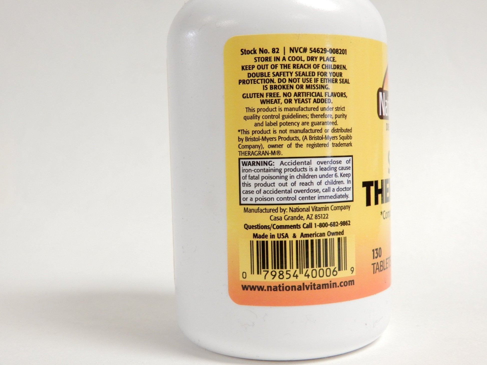 NAT B Super THERA Vite M TB 130 Nature's Blend uk supplements