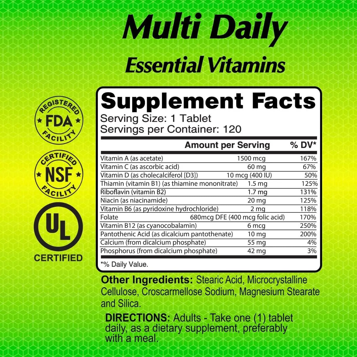 ALFA VITAMINS Multi Daily Vitamins Essential Vitamins to Support The Immune System and Promote a Healthy Lifestyle - 120 Tablets ALFA VITAMINS uk supplements