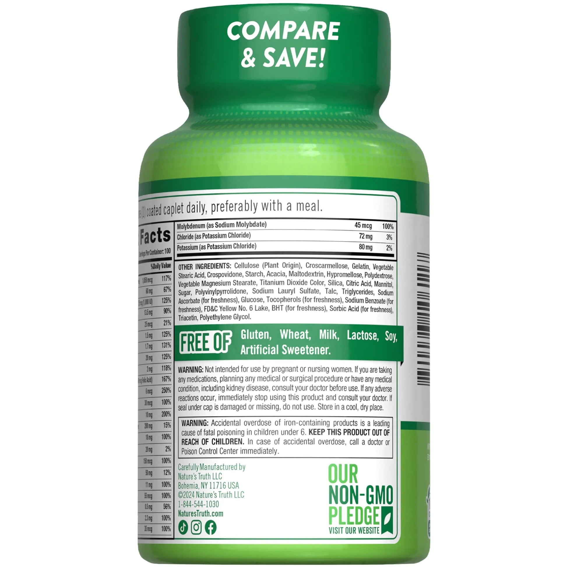 Nature's Truth Adult ABC Complete Multivitamin for Men and Women | 100 Caplets | Non-GMO & Gluten Free Nature's Truth uk supplements