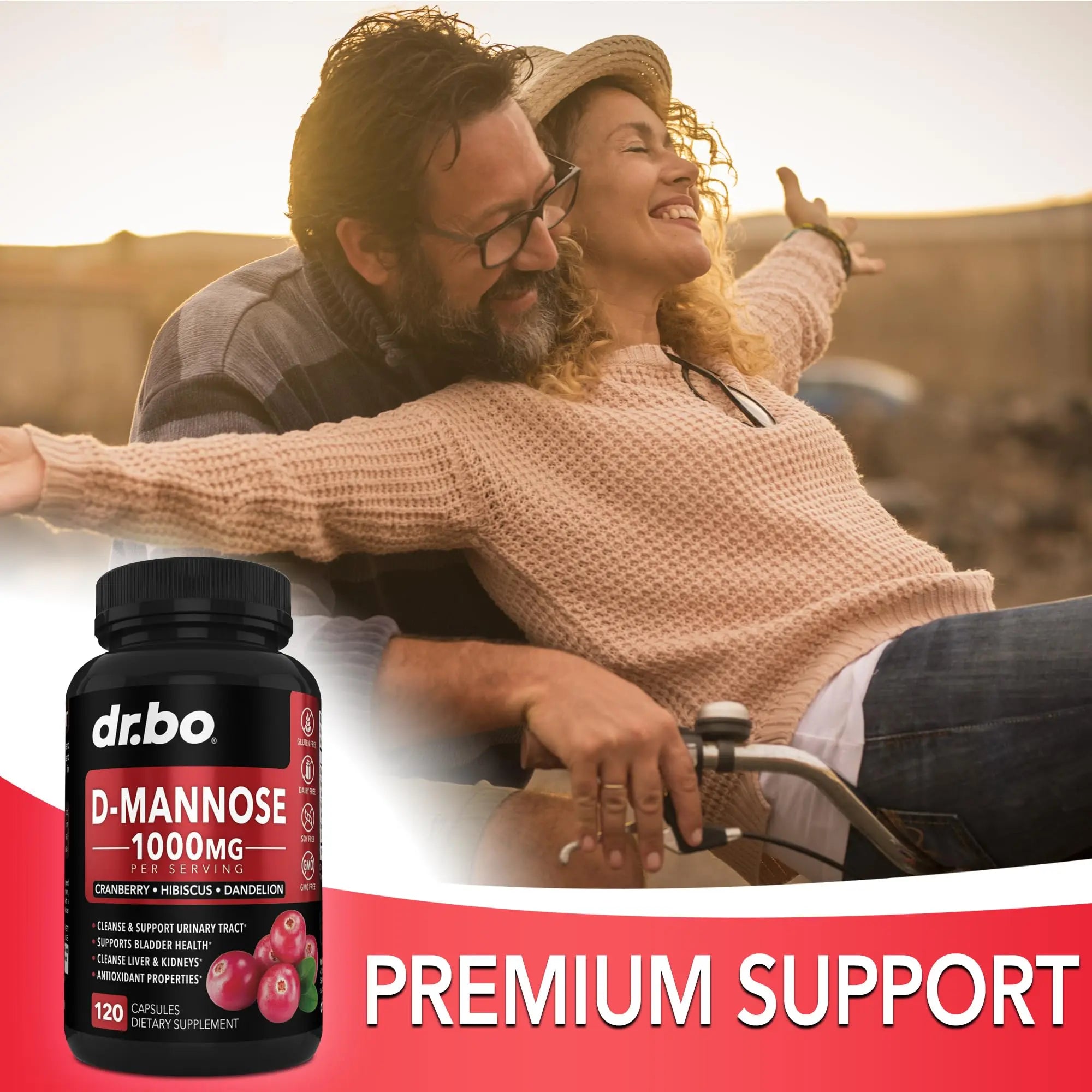 D Mannose Supplements for Women Pills - Natural D-Mannose 500mg Capsules, Cranberry DMannose Pills 1000mg Per Serving - Bladder Flush & Urinary Tract Cleanse Health Supplement - 120 Veg Capsules DR. BO uk supplements