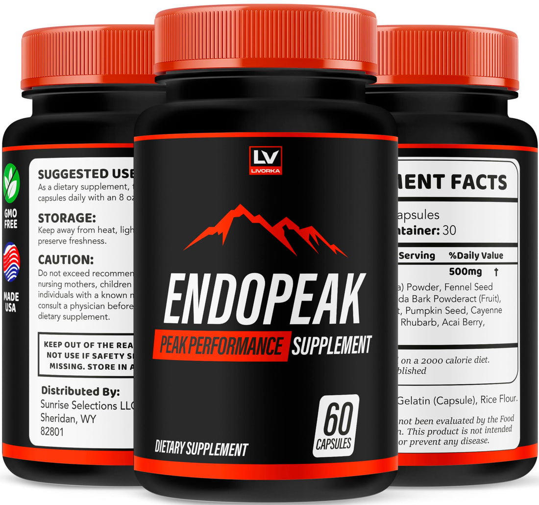 (5 Pack) Endopeak Capsules, Official Advanced Formula, 300 Capsules for 5 Months LIVORKA uk supplements