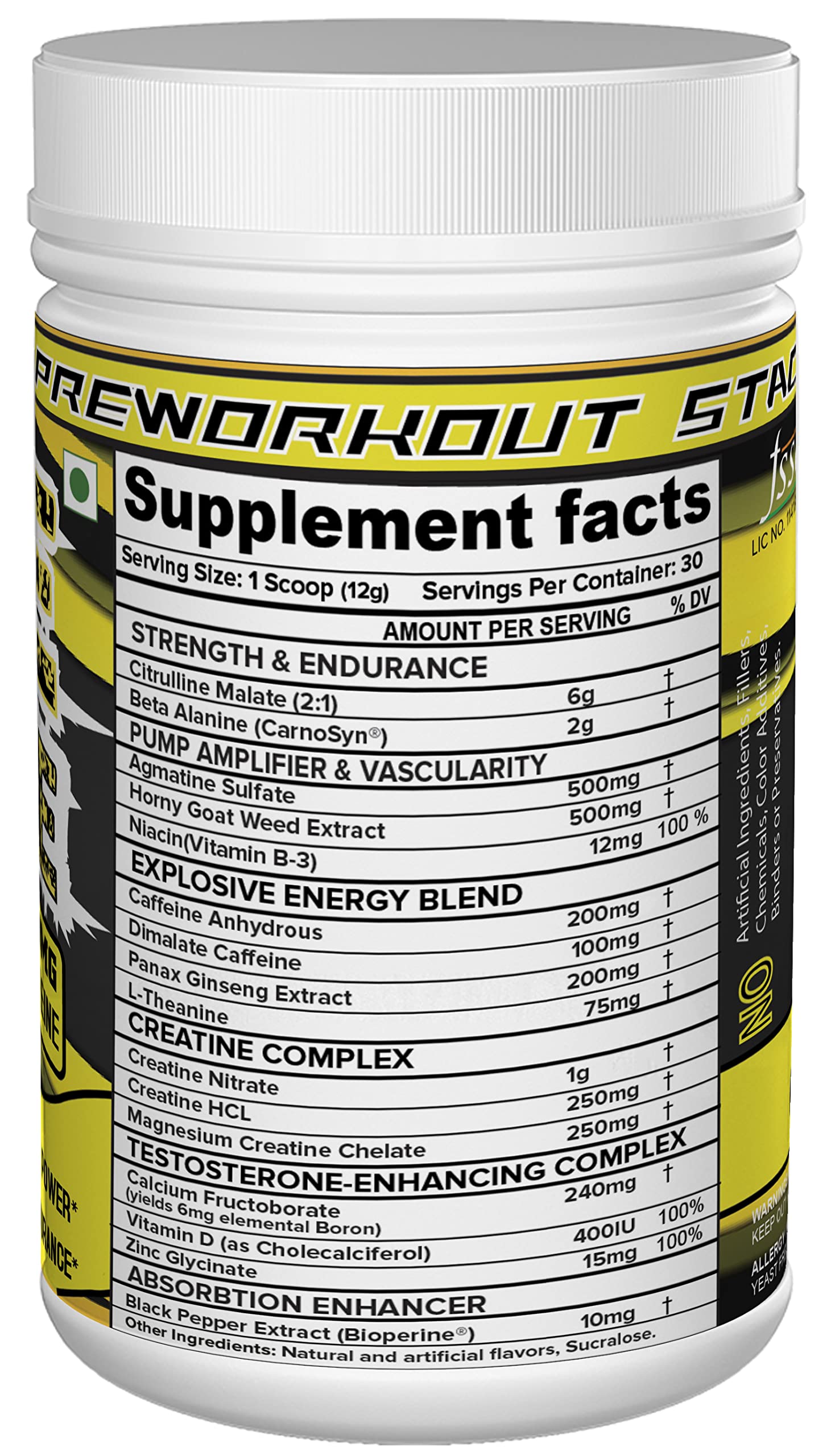 NutriJa Pre Xtreme - Pre Workout Supplement - 30 Servings (Tangy Orange) NutriJa uk supplements