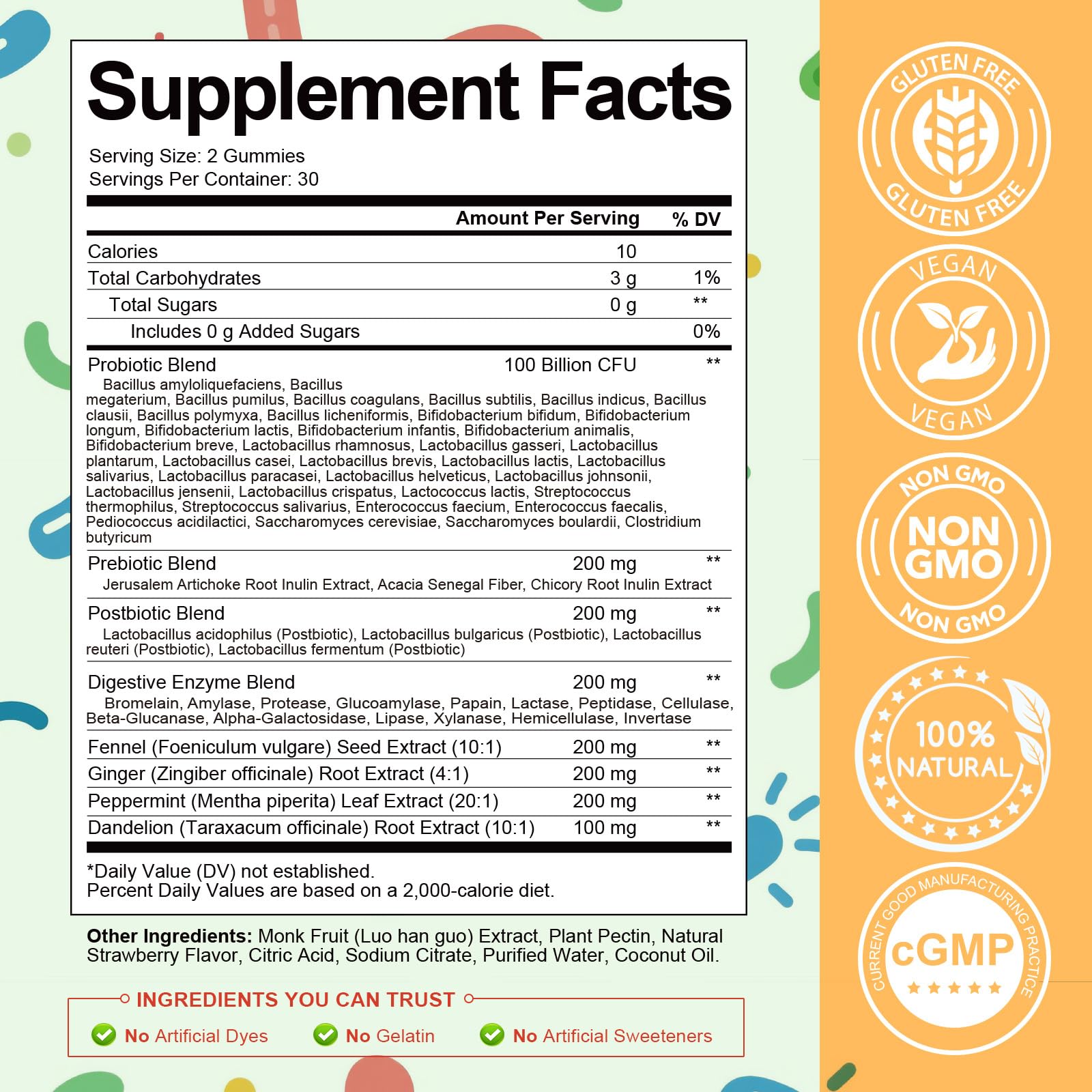 (2 Packs) Totaria Sugar Free 5-in-1 Probiotic Prebiotic Postbiotic Gummy, Probiotics for Women Men with Digestive Enzymes, Peppermint, Complete Immune, Gut & Digestive Support, Vegan Strawberry Flavor Totaria uk supplements
