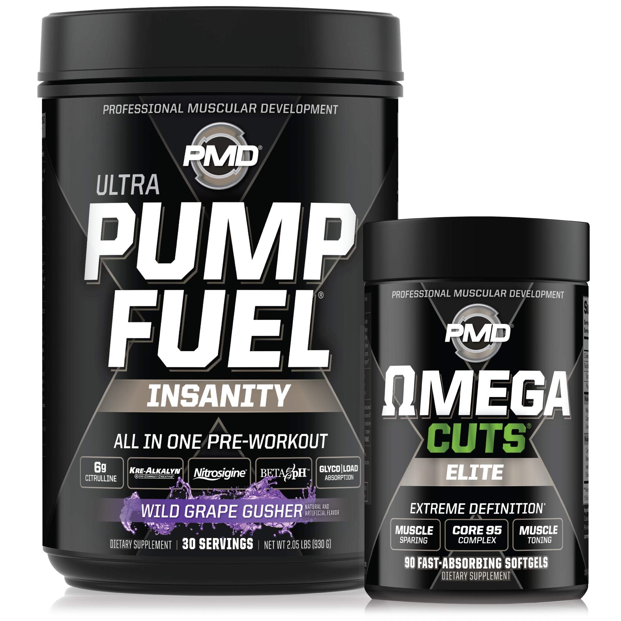 PMD Sports Ultra Pump Fuel Insanity - Pre Workout - Grape Gusher (30 Servings) PMD uk supplements