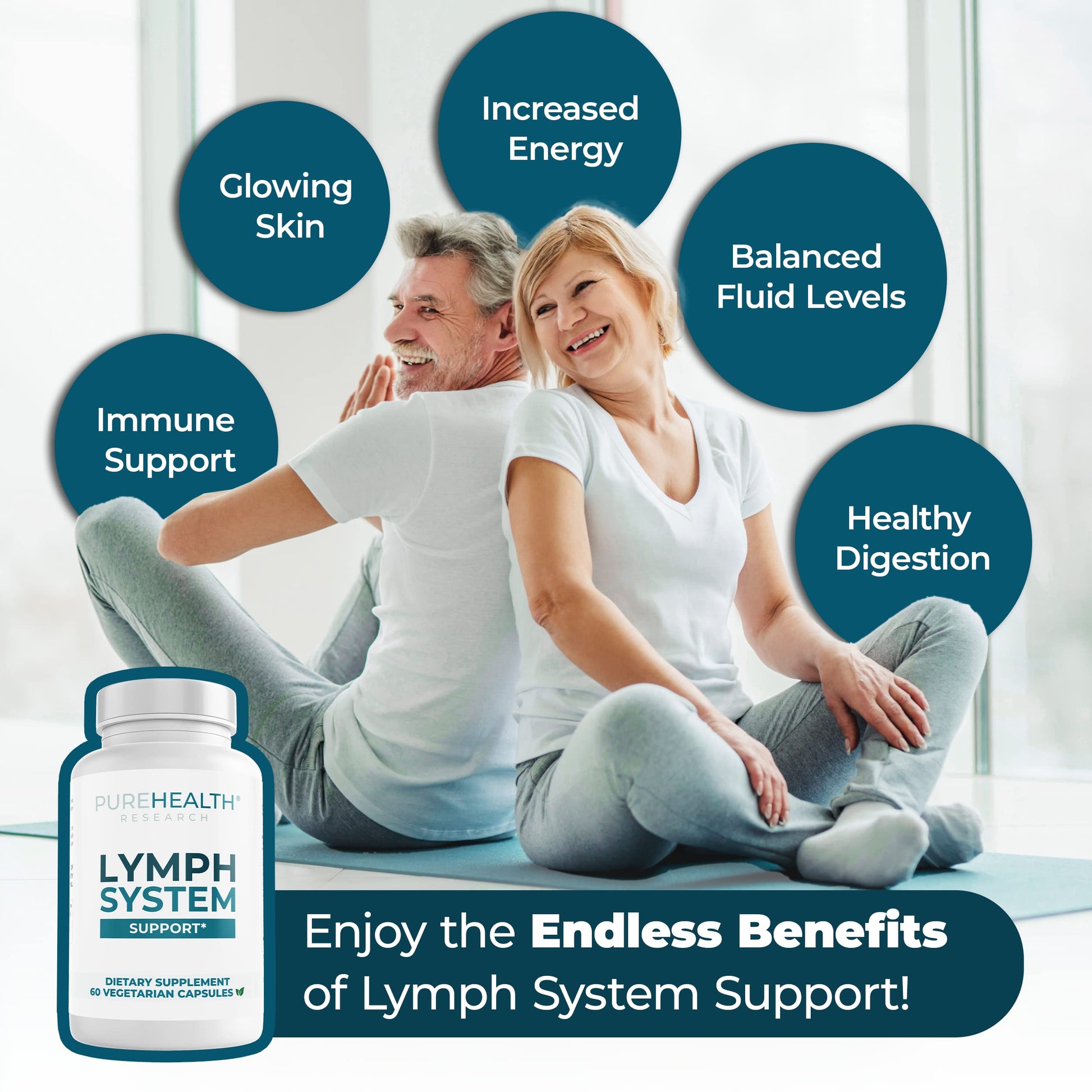 PUREHEALTH RESEARCH Lymph System Support Supplement - Lymphatic Drainage Supplement PUREHEALTH RESEARCH uk supplements