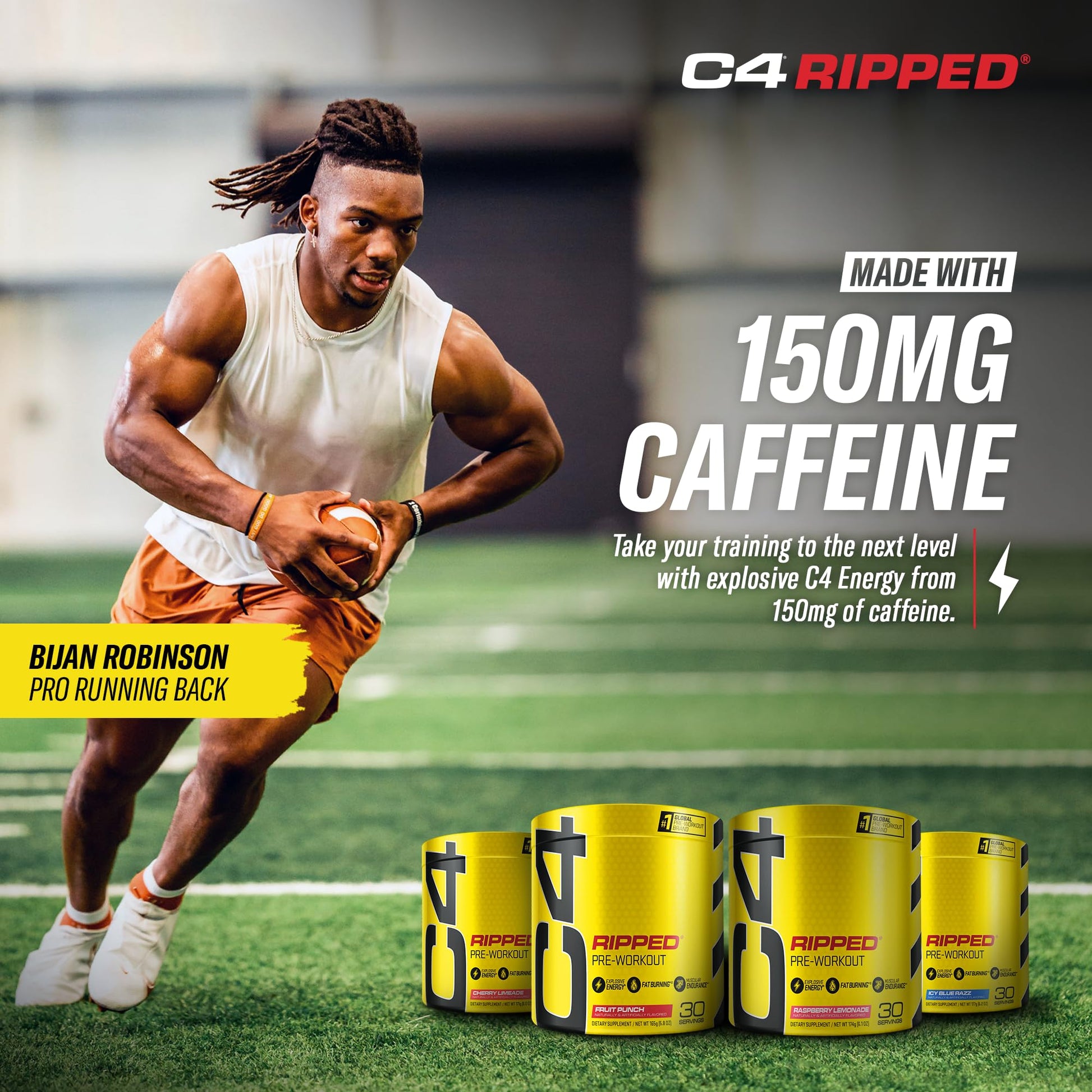 Cellucor C4 Ripped Pre Workout Powder Cherry Limeade | Creatine Free + Sugar Free Cellucor uk supplements