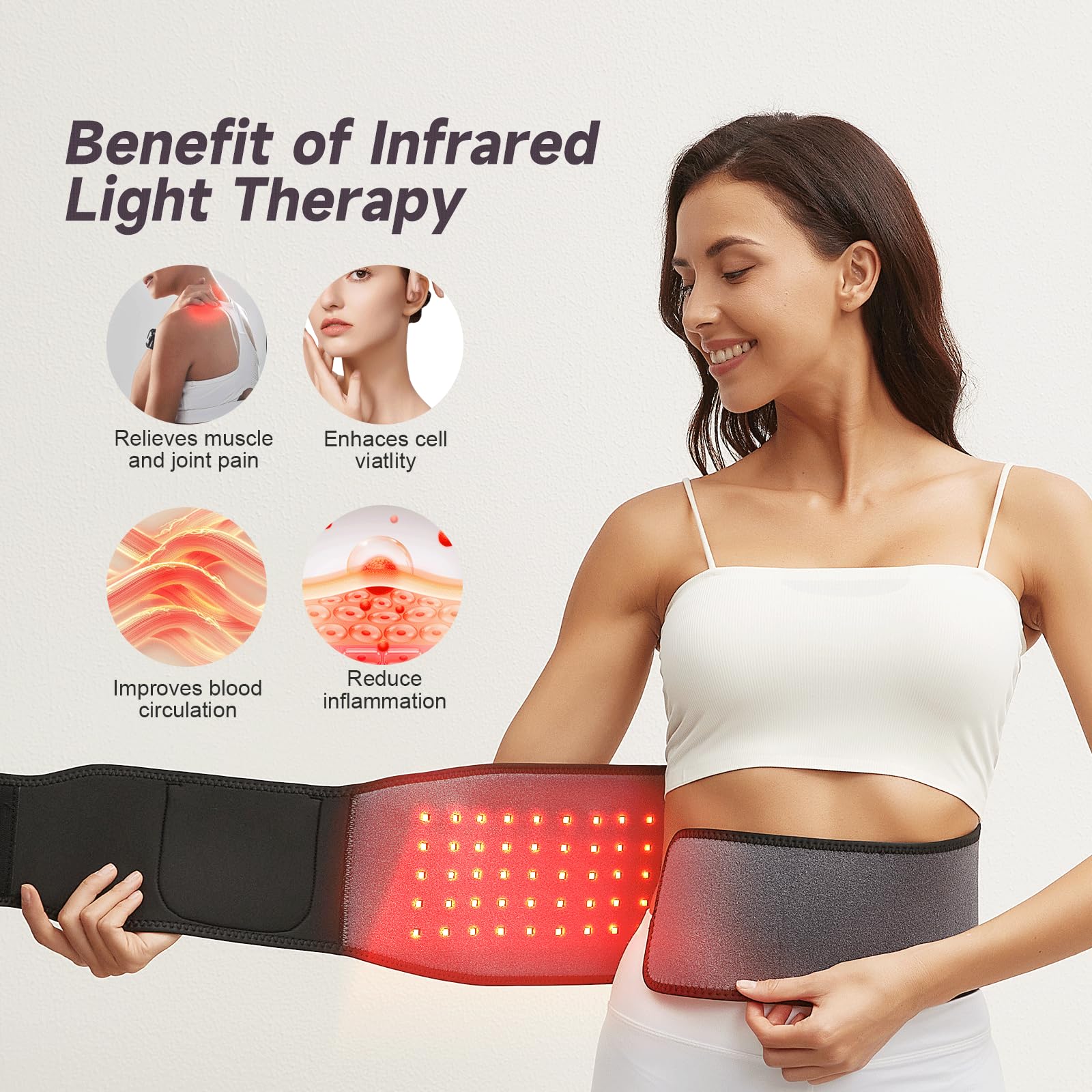 Headot Red Light Therapy Wrap Belt for Body, Men and Women Gift,100 LEDs,5Gears 9Timers HeaDot uk supplements