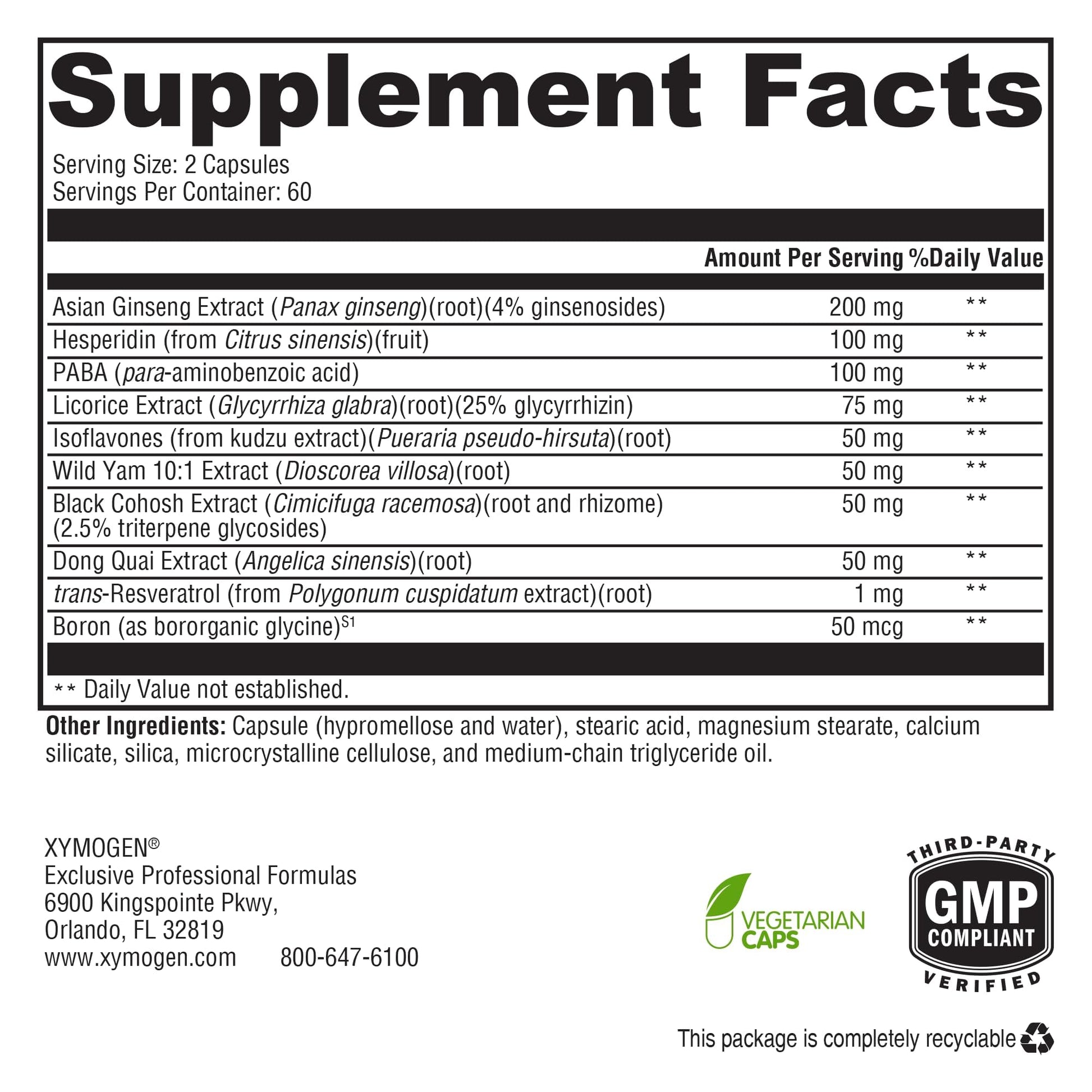 XYMOGEN Medcaps Menopause - Menopause Supplements for Women - Made with Dong Quai, Isoflavones, Ginseng Extract, Licorice Root + Black Cohosh - Gluten Free (120 Capsules) XYMOGEN uk supplements
