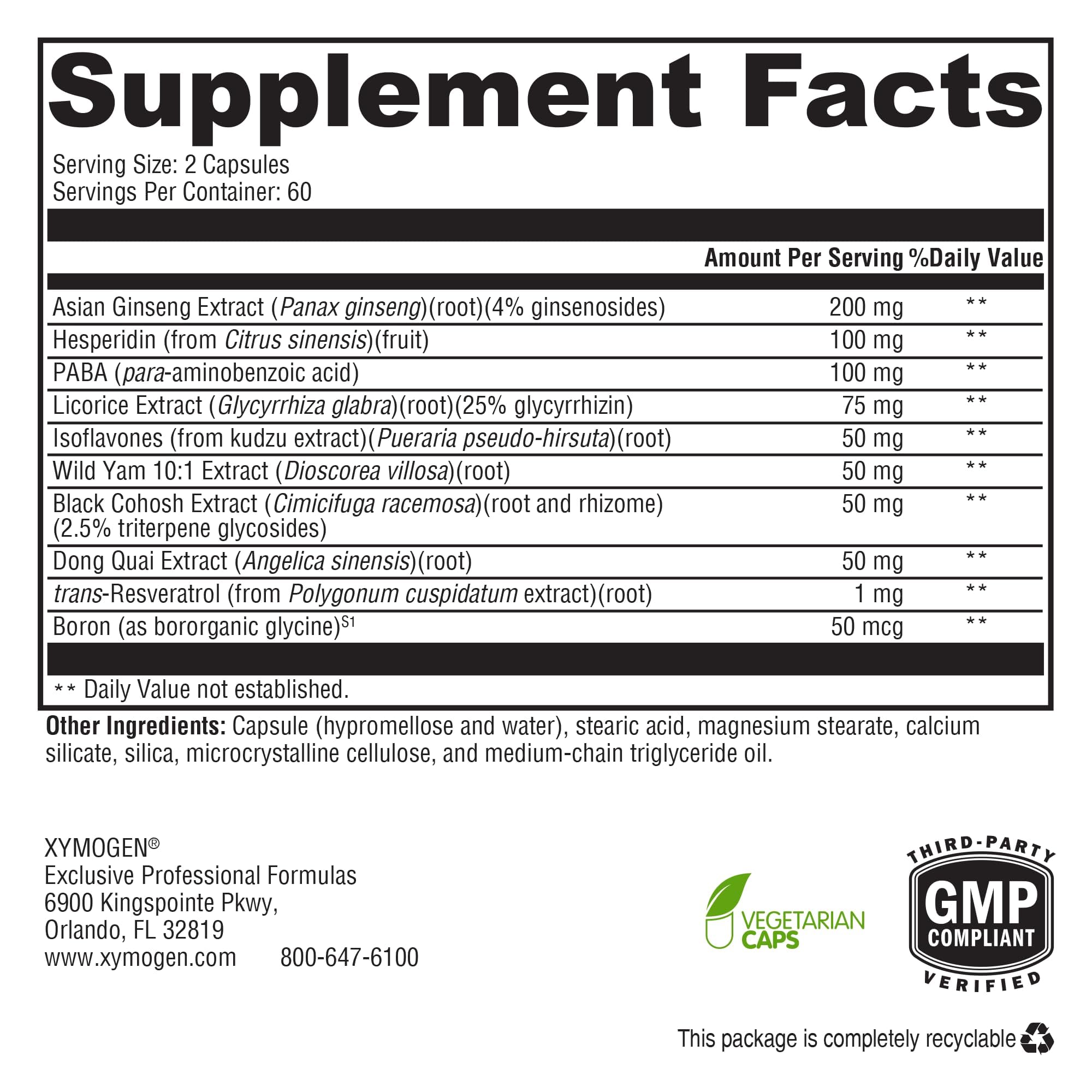 XYMOGEN Medcaps Menopause - Menopause Supplements for Women - Made with Dong Quai, Isoflavones, Ginseng Extract, Licorice Root + Black Cohosh - Gluten Free (120 Capsules) XYMOGEN uk supplements
