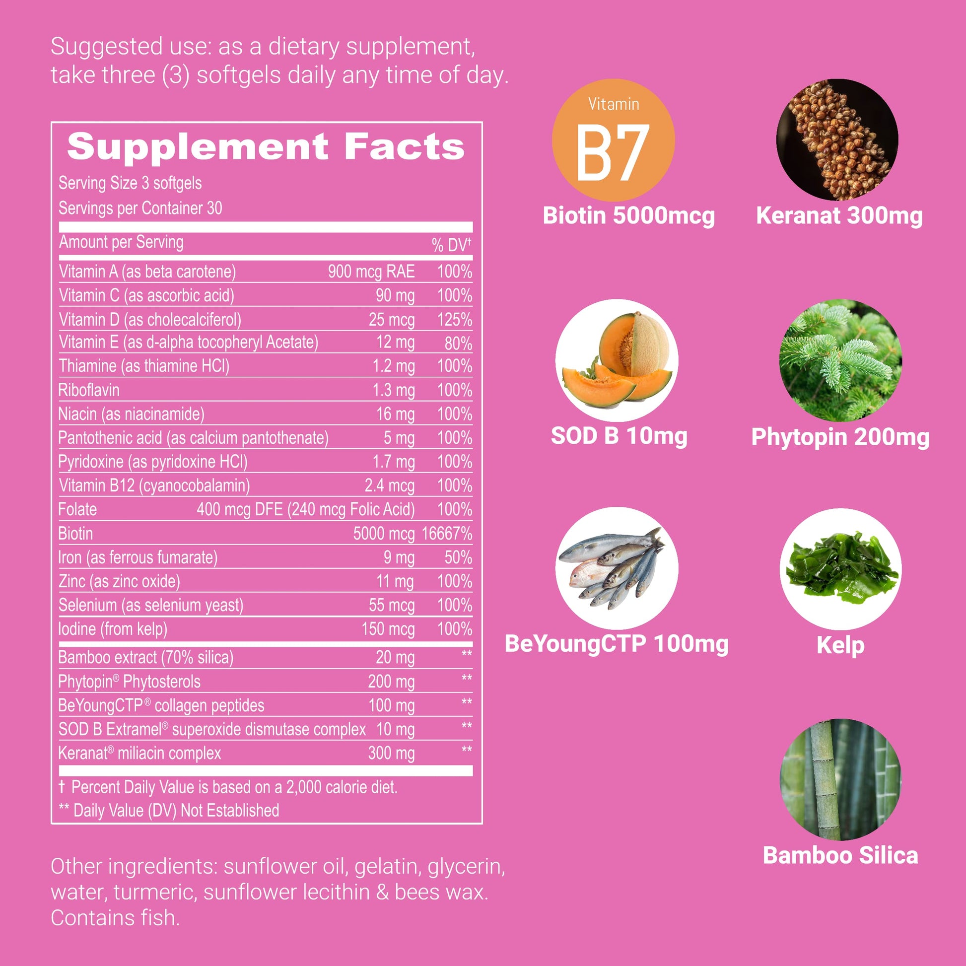 UpNourish Hair Growth Vitamins for Women - Proven Hair Supplement with KERANAT, DHT Blocker PHYTOPIN, Biotin 5000 mcg & SOD, Hair Vitamins for Faster Hair Growth, Hair Loss & Thinning Hair - 90 ct UpNourish uk supplements