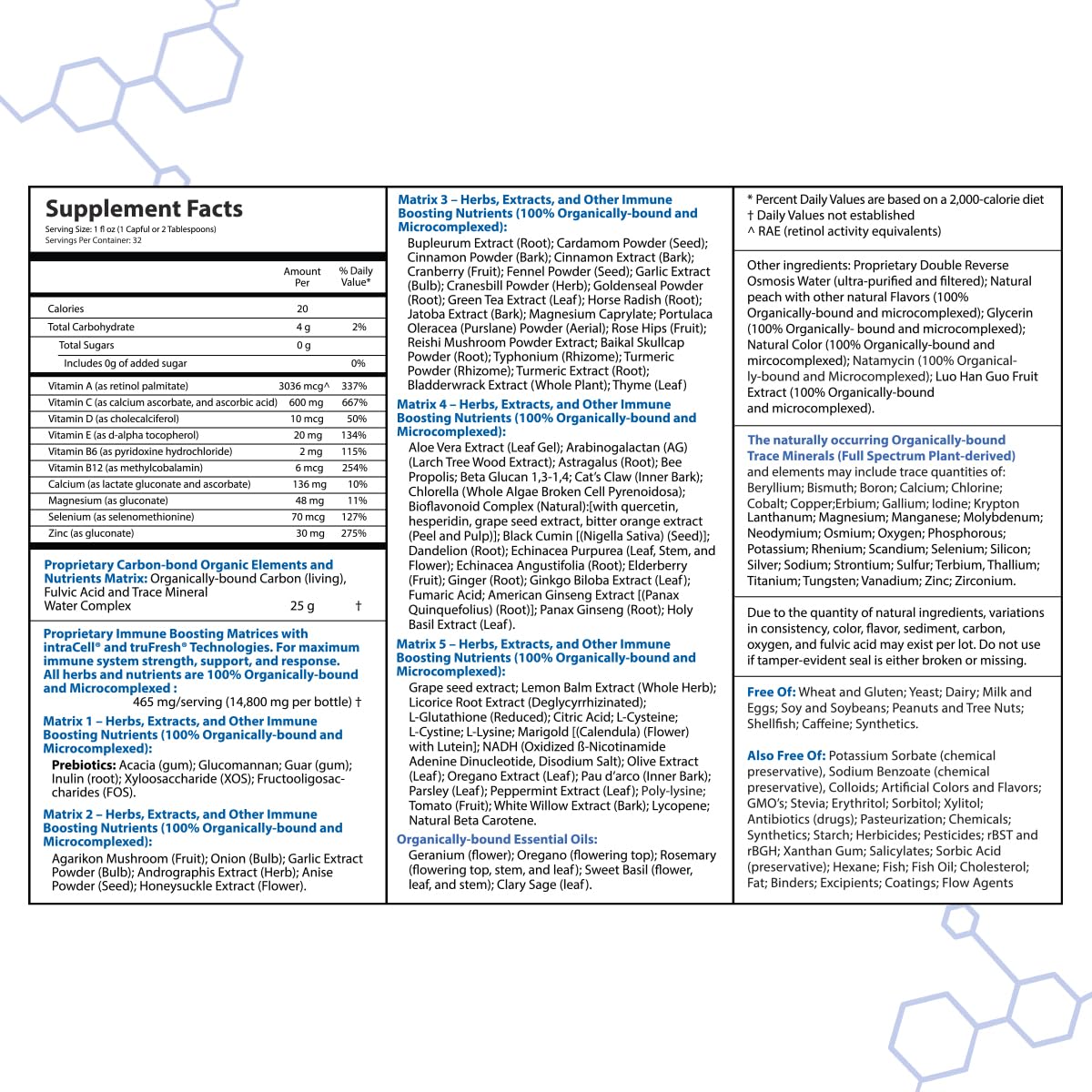 Drucker Labs -intraIMMUNE Organic Liquid Daily Immune & Defense Support, Multivitamin, Elderberry, Echinacea, Zinc, Vitamin D, C E, Vegan, Non GMO, Gluten Free (32 oz., Sugar Free Peach Berry) intraIMMUNE uk supplements