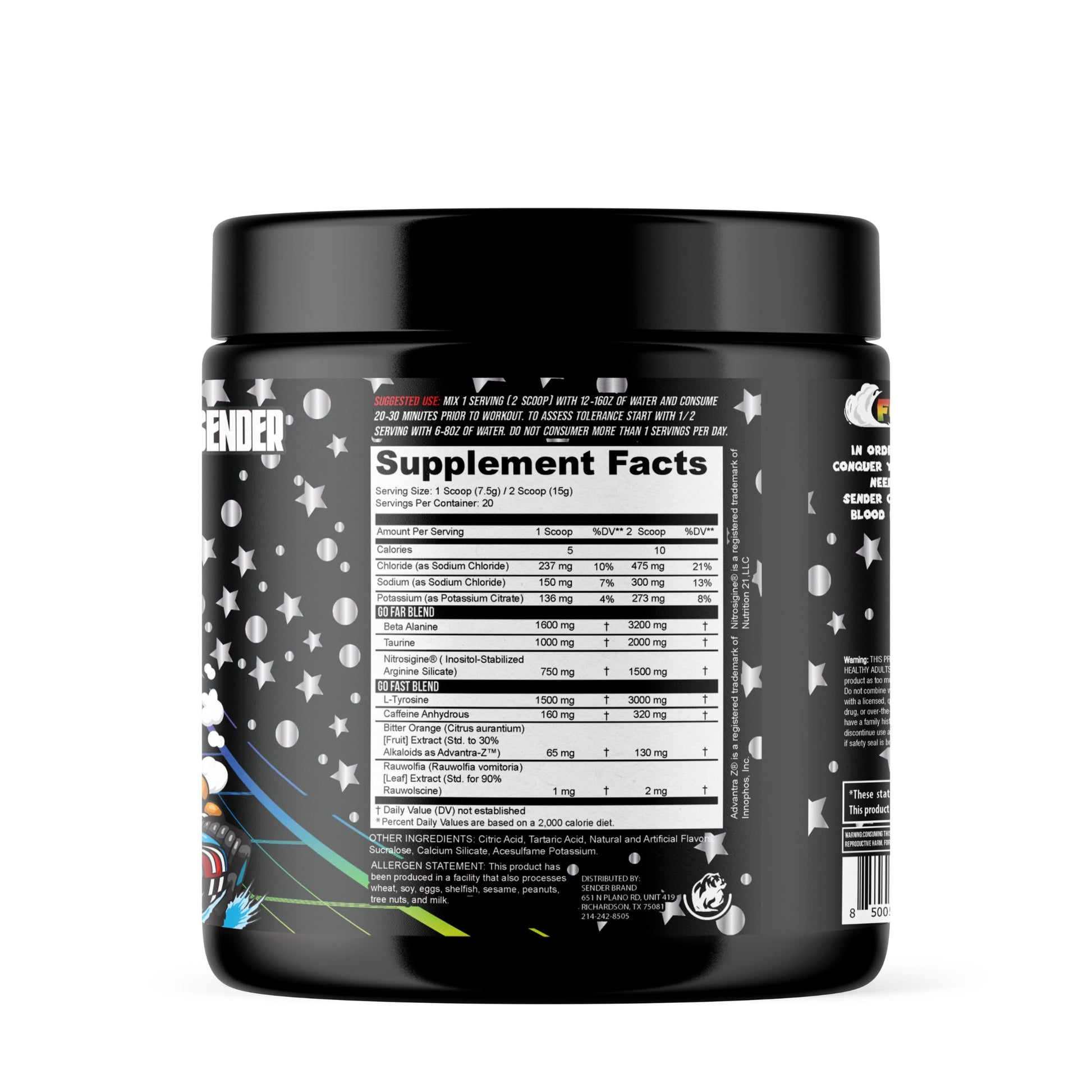 Sender Brand Clutch Hot Pursuit - High-Stim Pre-Workout Powerhouse with Beta Alanine Sender uk supplements