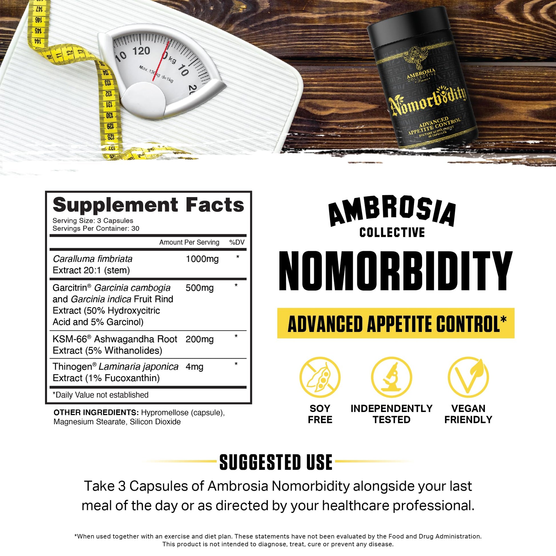 Ambrosia Nomorbidity Advanced Appetite Control & Hunger Management Formula Ambrosia uk supplements