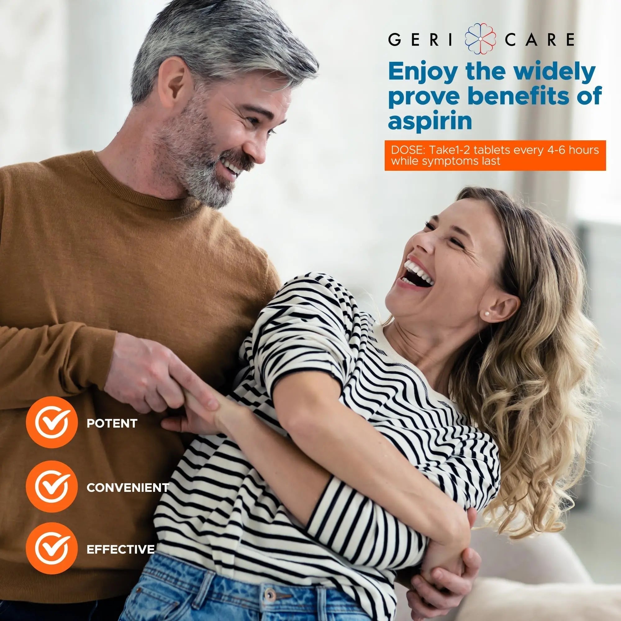 GeriCare Enteric Coated Aspirin Tablets 325mg (1000 Count) NSAID Pain Reliever & Fever Reducer for Adults- Regular Strength Aspirin for Headache Arthritis Menstrual & Muscle Pain GeriCare uk supplements