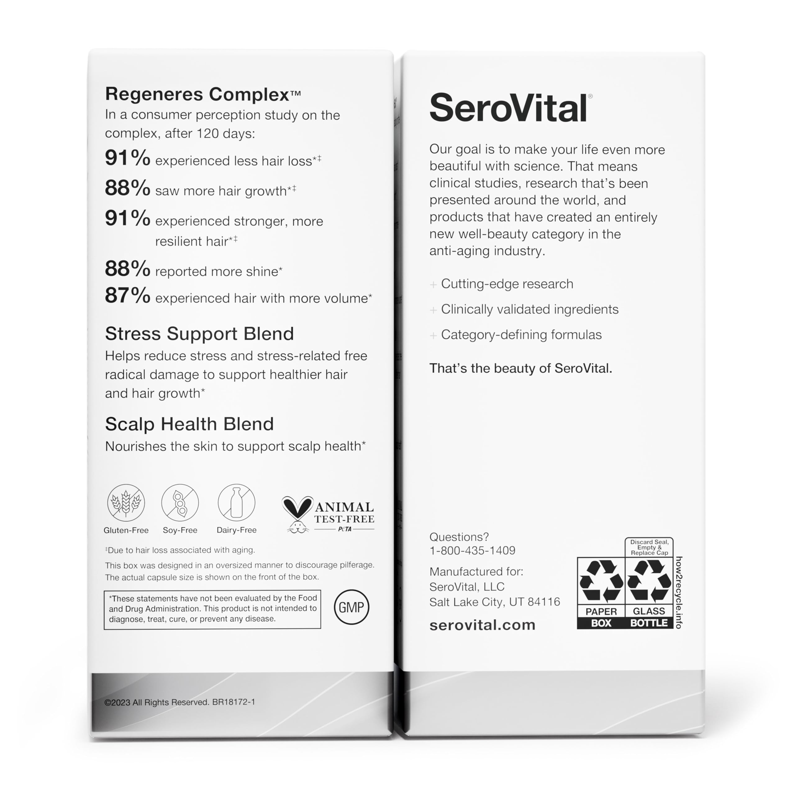 SeroVital Hair Regeneres Advanced, 90 Capsules, 30-Day Supply Serovital uk supplements
