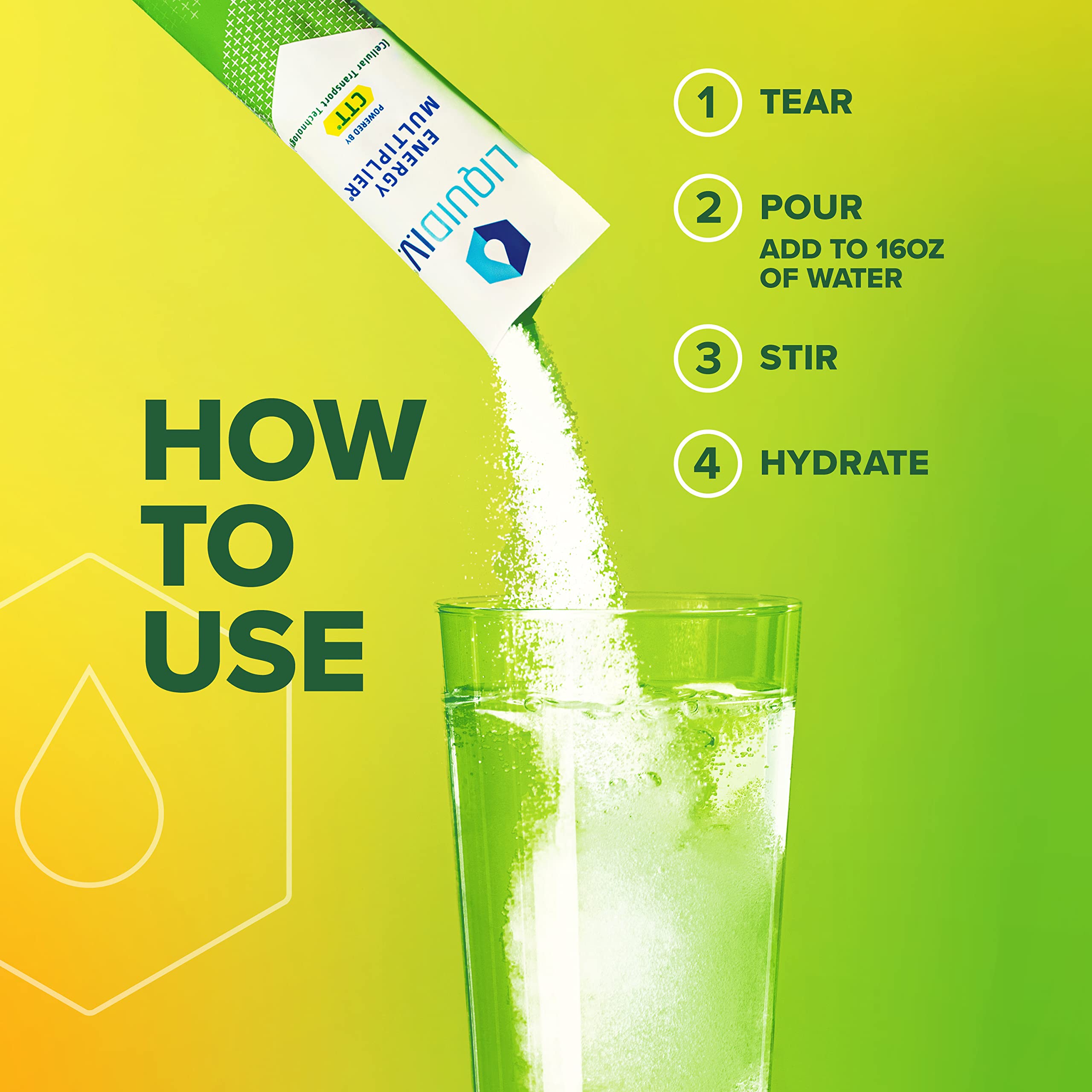Liquid I.V. Hydration + Energy Multiplier - Yuzu Pineapple - Hydration Powder Packets Liquid I.V. uk supplements