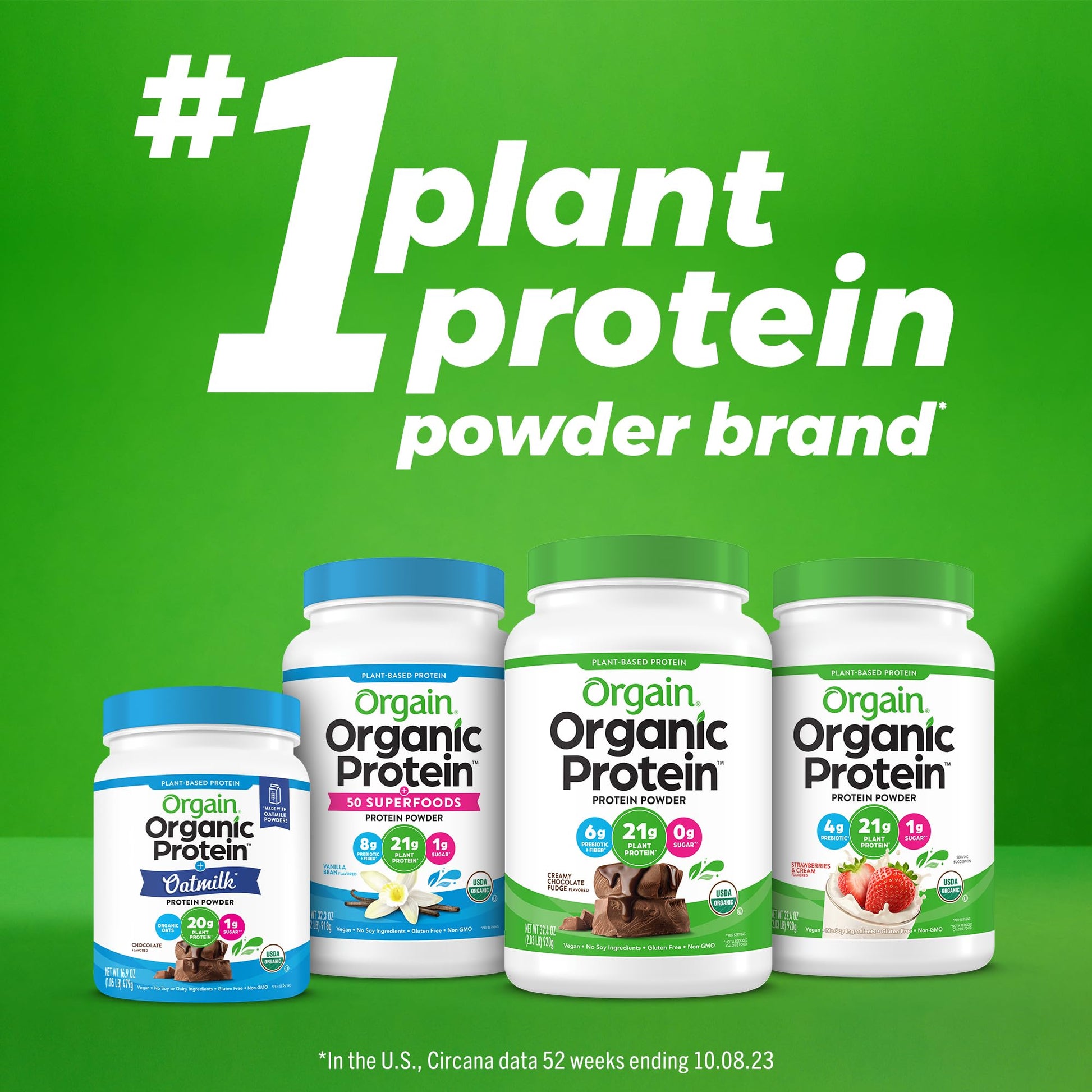 Orgain Organic Vegan Protein Powder, Chocolate Fudge - 21g Plant Based Protein, Gluten Orgain uk supplements