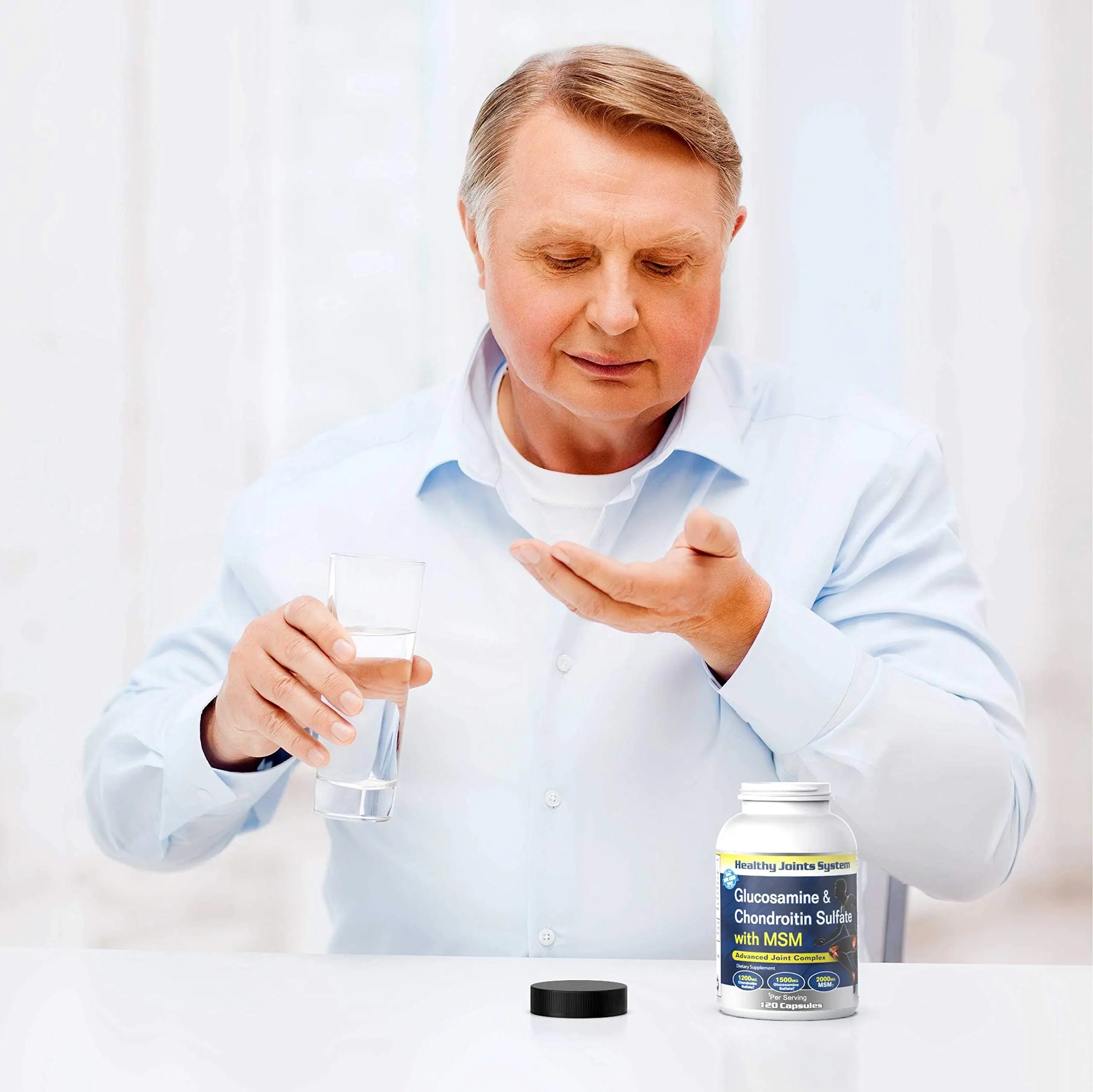 Healthy Joints System Glucosamine Chondroitin MSM Supplement for Joint & Bone Health - 120 Capsules | Joint Support & Discomfort Relief for Back, Knees, Hands Healthy Joints System uk supplements