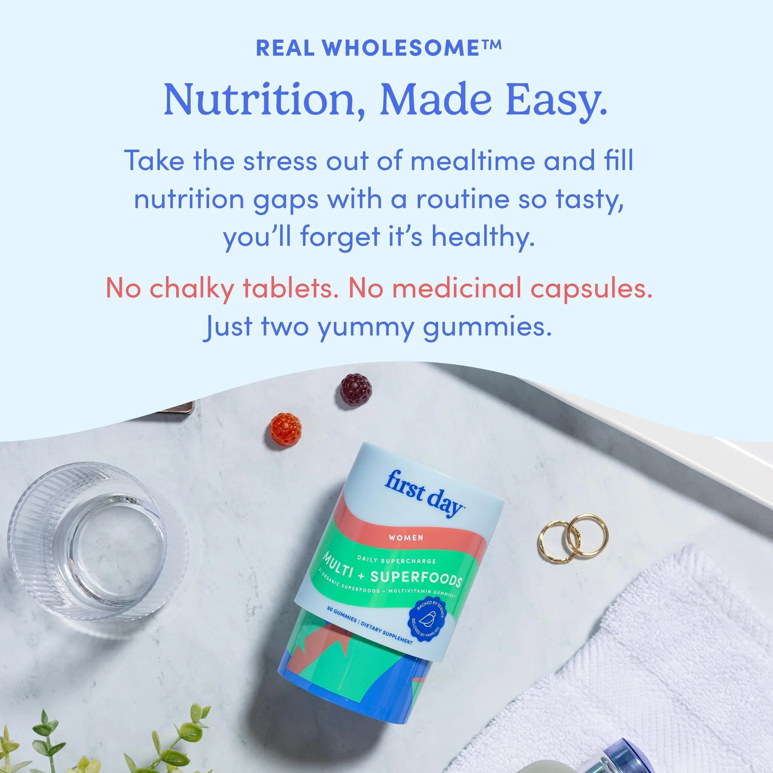 FIRST DAY Womens Multivitamin & Teens Multivitamin Gummies Bundle – Daily Multivitamin for Women, Teen Multi Vitamins FIRST DAY uk supplements