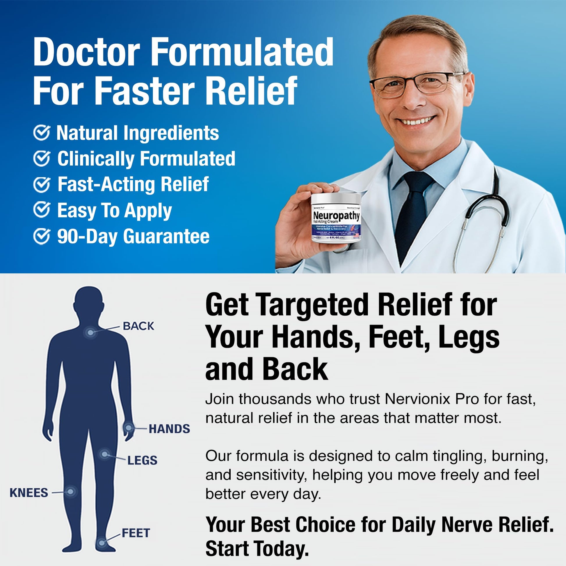 Neuropathy Nerve Relief Cream – Extra Large 8 oz – Maximum Strength for Feet Hands Legs Toes Back – Natural Ingredients Arnica Aloe Vera MSM Vitamins – Fast-Acting Soothing Relief – Super Value 8 oz Nuturna uk supplements
